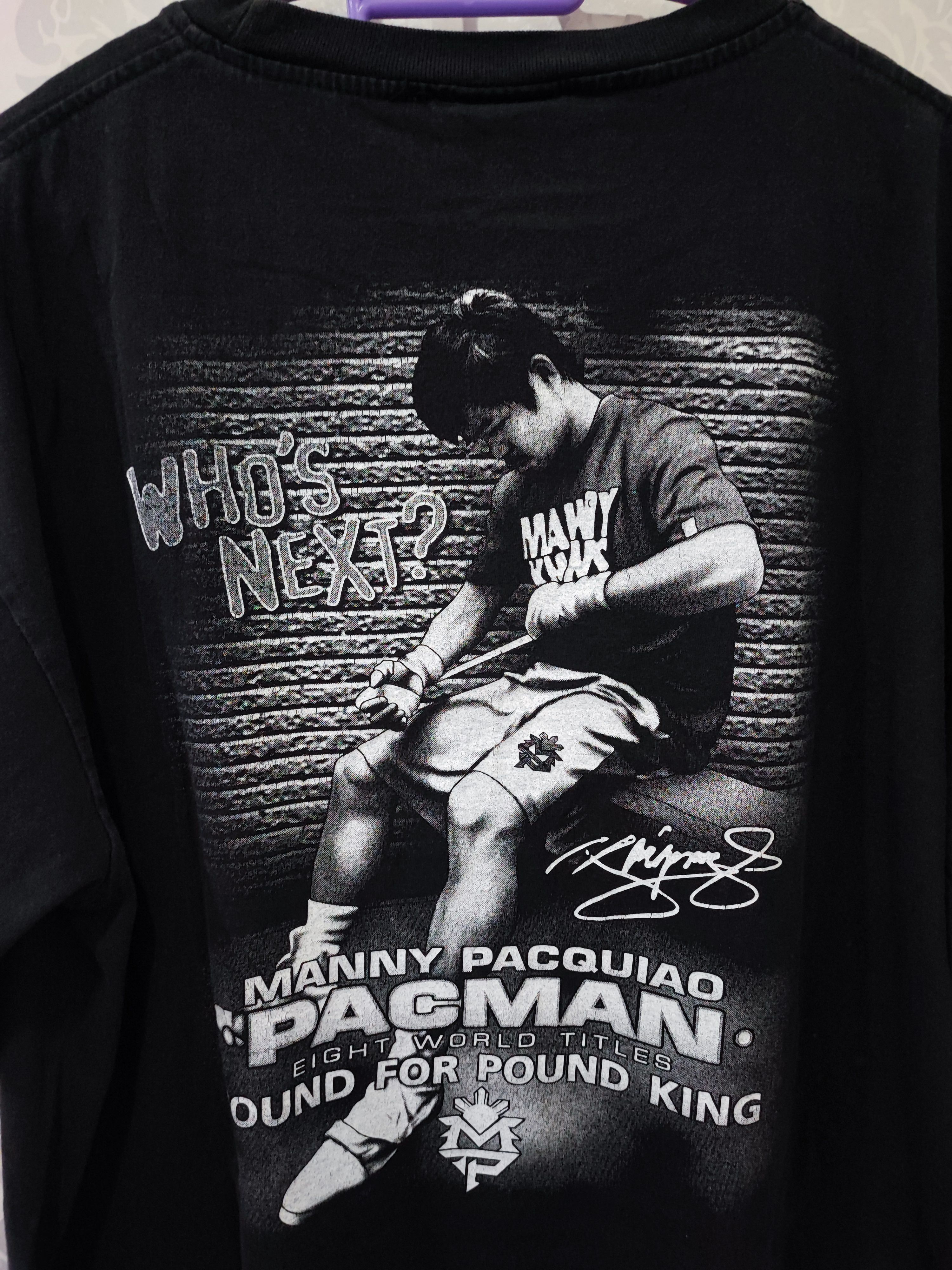 Vintage Vintage Pacman Manny Pacquiao T Shirt Size US XL / EU 56 / 4 - 3 Thumbnail