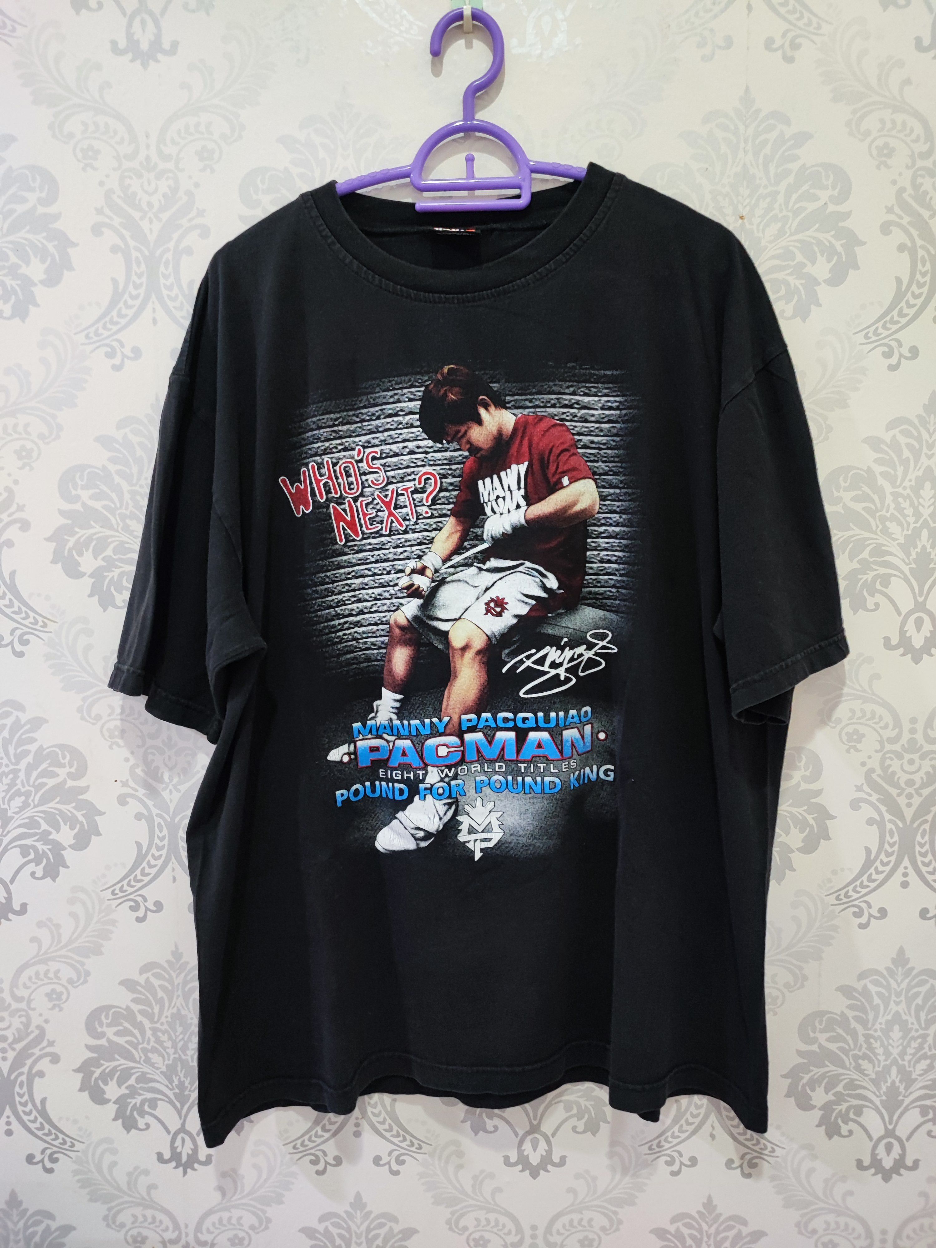 Vintage Vintage Pacman Manny Pacquiao T Shirt Size US XL / EU 56 / 4 - 1 Thumbnail