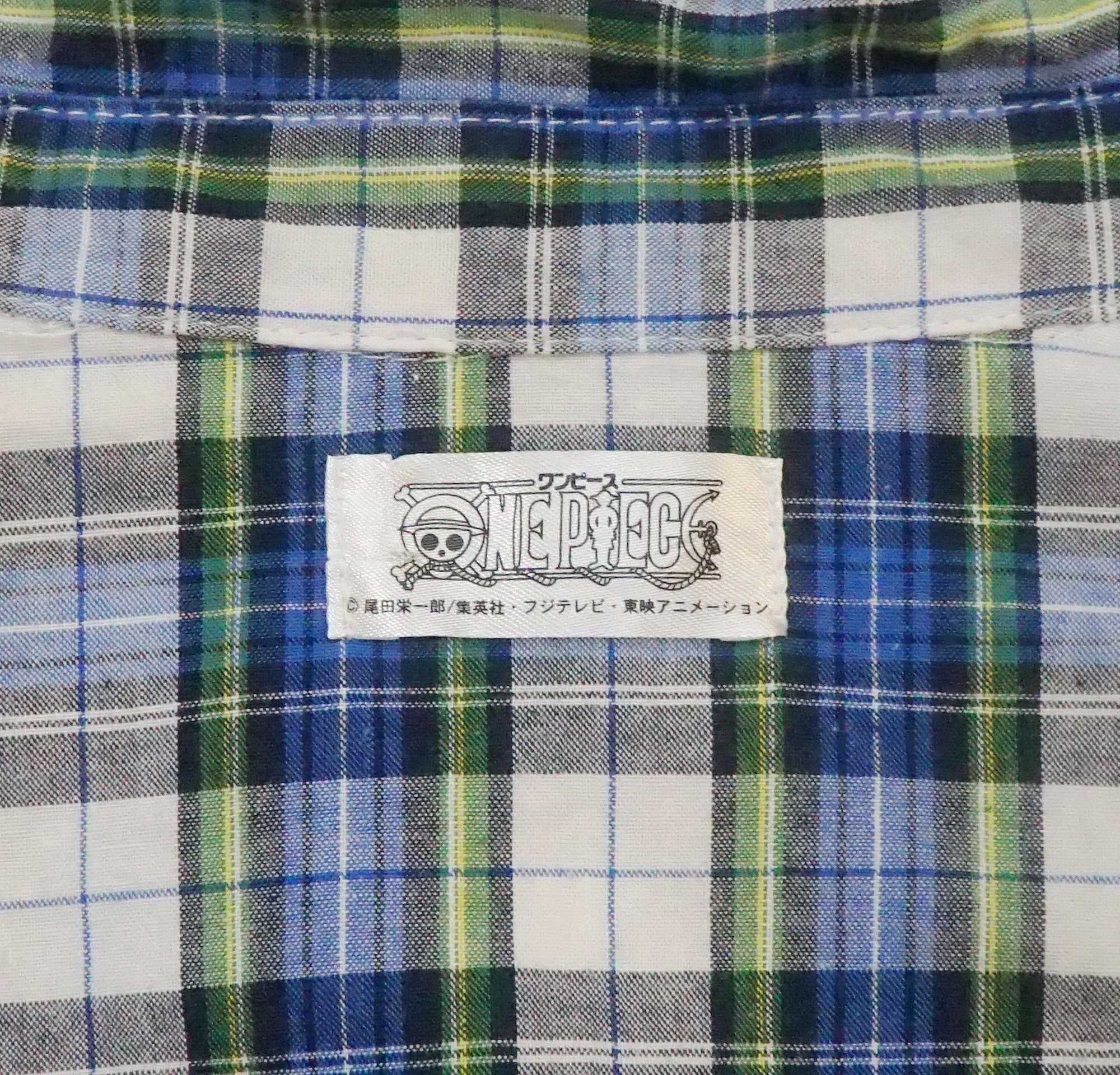 Anime × Japanese Brand × One Piece ONE PIECE Anime Patched & Printed Plaid Shirt Size M / US 6-8 / IT 42-44 - 7 Thumbnail