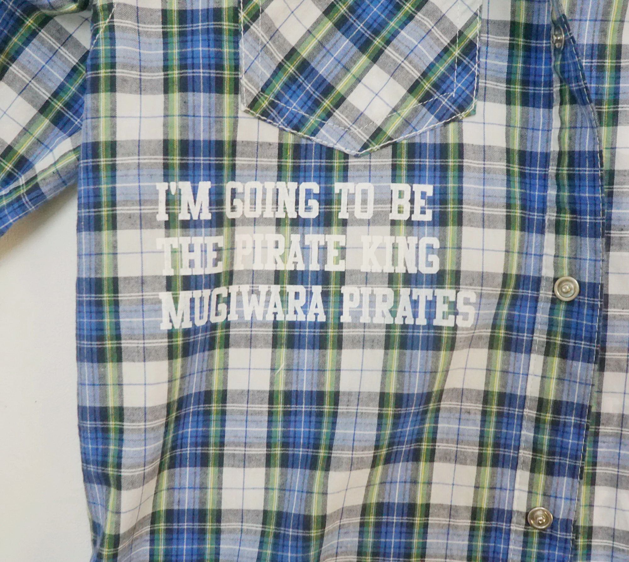 Anime × Japanese Brand × One Piece ONE PIECE Anime Patched & Printed Plaid Shirt Size M / US 6-8 / IT 42-44 - 5 Thumbnail