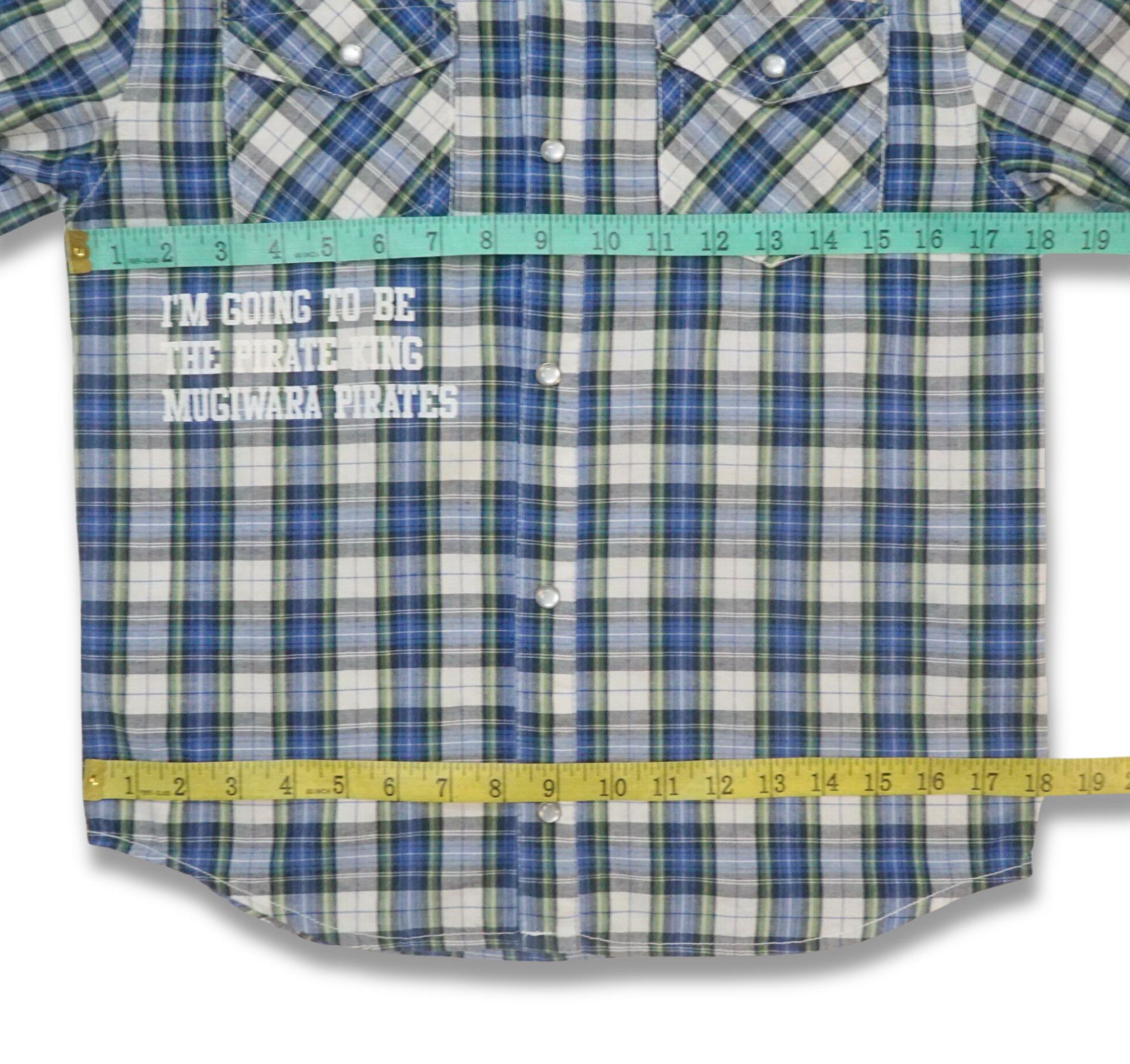 Anime × Japanese Brand × One Piece ONE PIECE Anime Patched & Printed Plaid Shirt Size M / US 6-8 / IT 42-44 - 9 Thumbnail