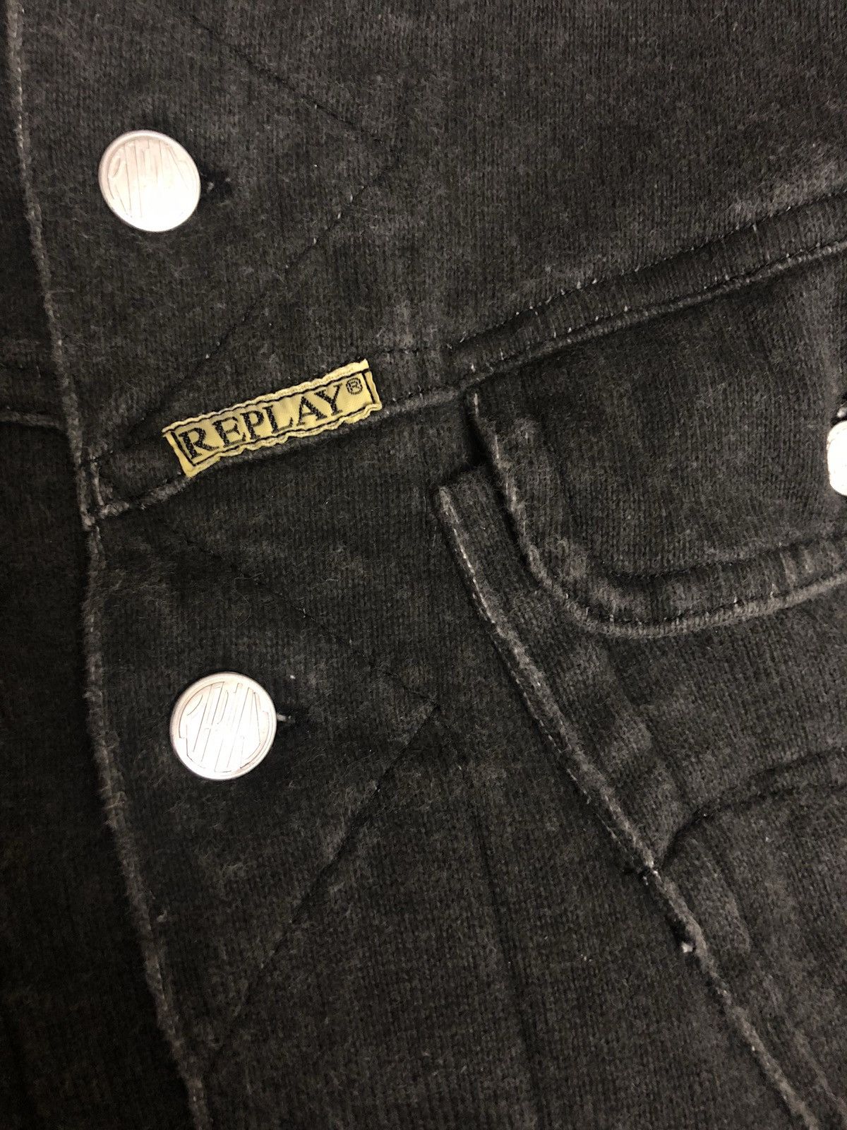 Replay Black Denim Style Jacket By REPLAY Size US S / EU 44-46 / 1 - 4 Thumbnail