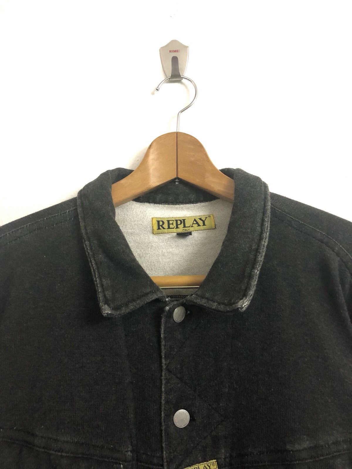 Replay Black Denim Style Jacket By REPLAY Size US S / EU 44-46 / 1 - 8 Thumbnail
