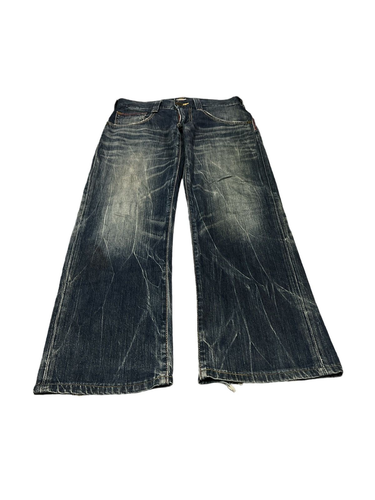 Japanese Brand × Vintage SICK🔥EDWIN DISTRESSED DENIM PANT Size US 30 / EU 46 - 4 Thumbnail