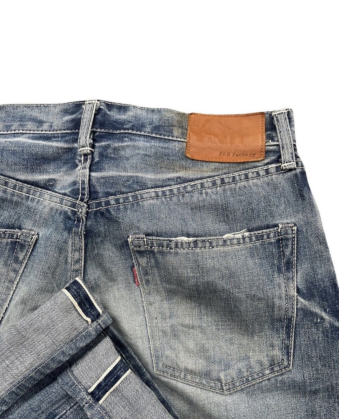 FOB Factory FOB Factory Japan Selvedge Aging Wash Denim Size US 30 / EU 46 - 4 Thumbnail