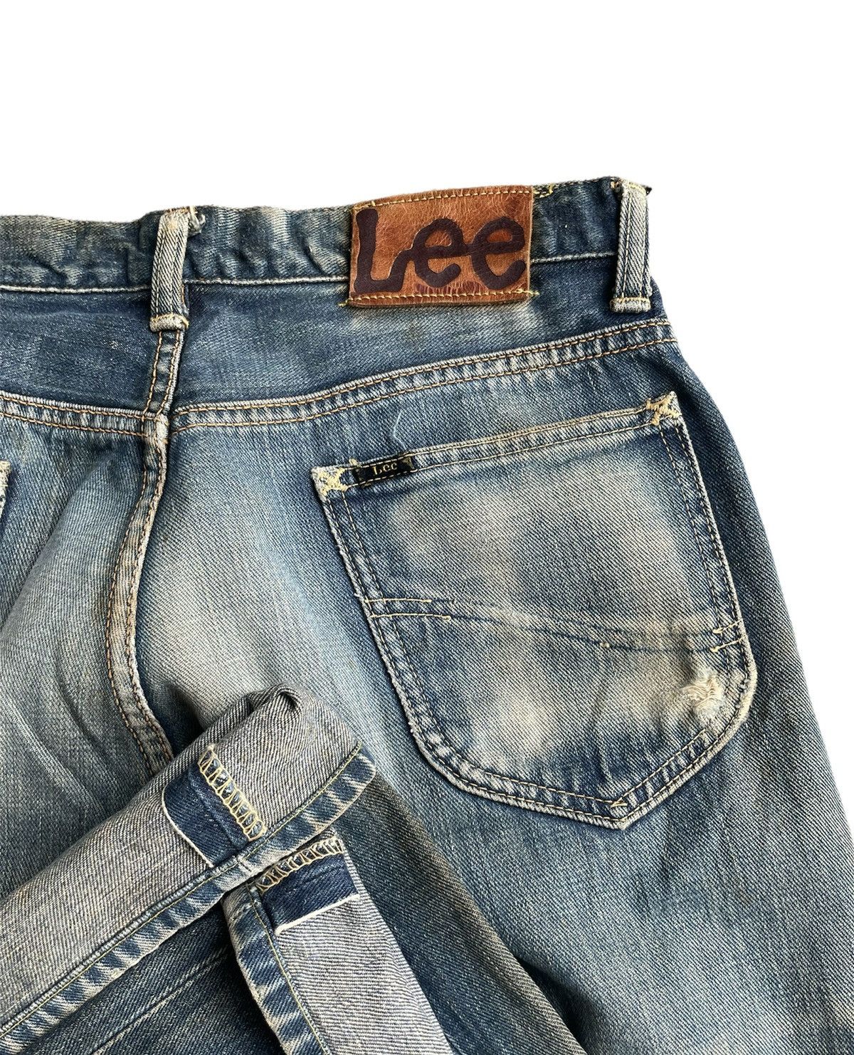 Lee Lee Riders 101 Vintage Selvedge Denim Rework Size US 31 - 18 Thumbnail