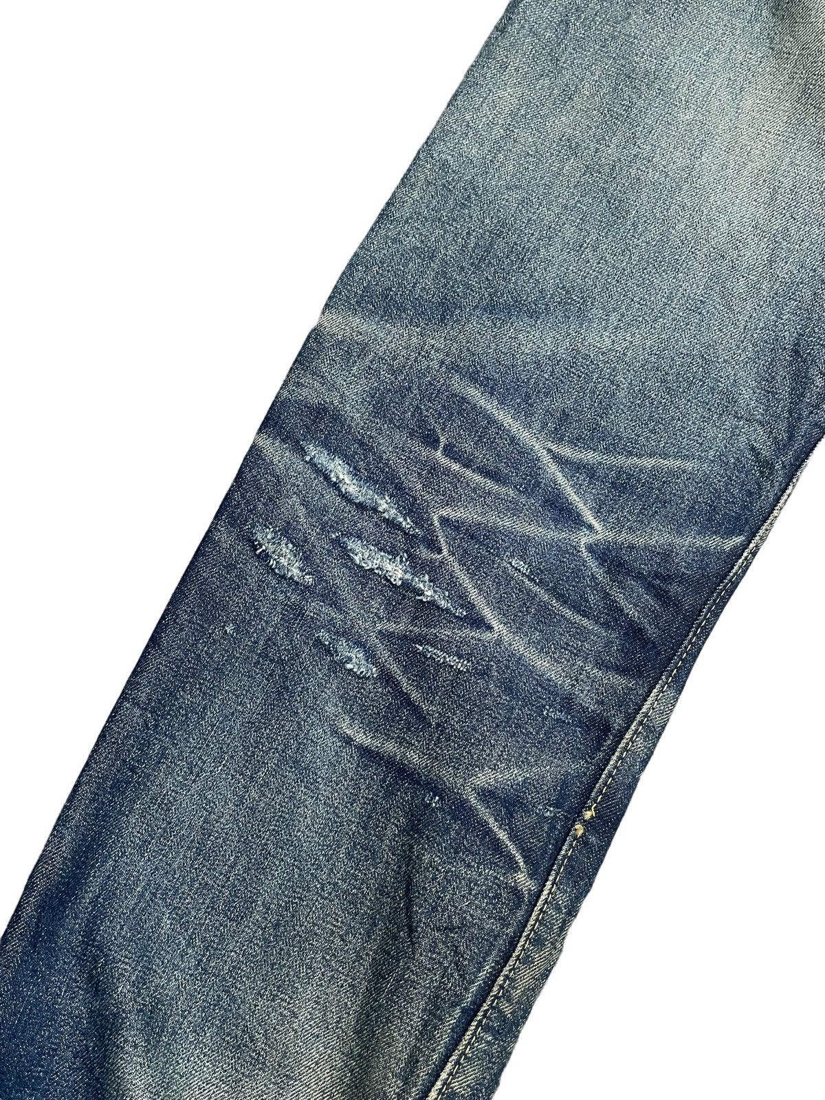 RESOLUTE × Vintage Vintage Resolute Selvedge Denim Distresed Rework Size US 29 - 14 Thumbnail