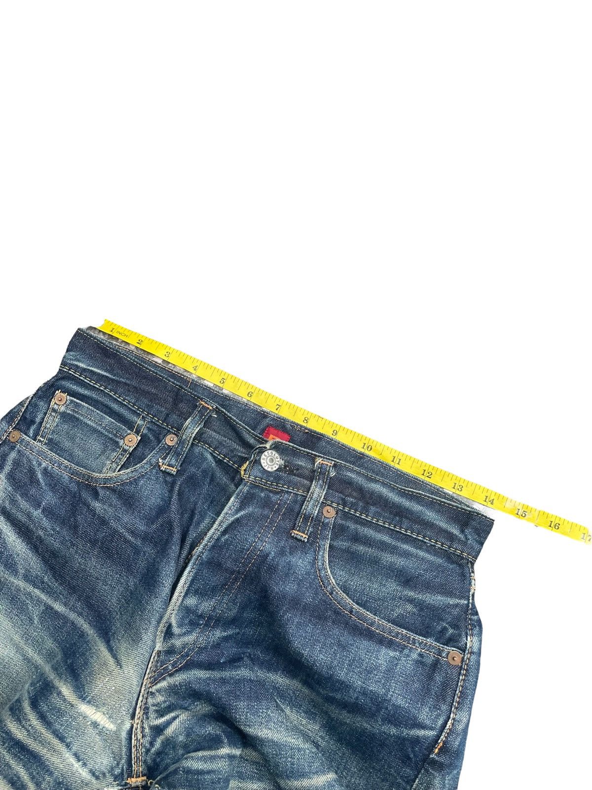 RESOLUTE × Vintage Vintage Resolute Selvedge Denim Distresed Rework Size US 29 - 2 Thumbnail