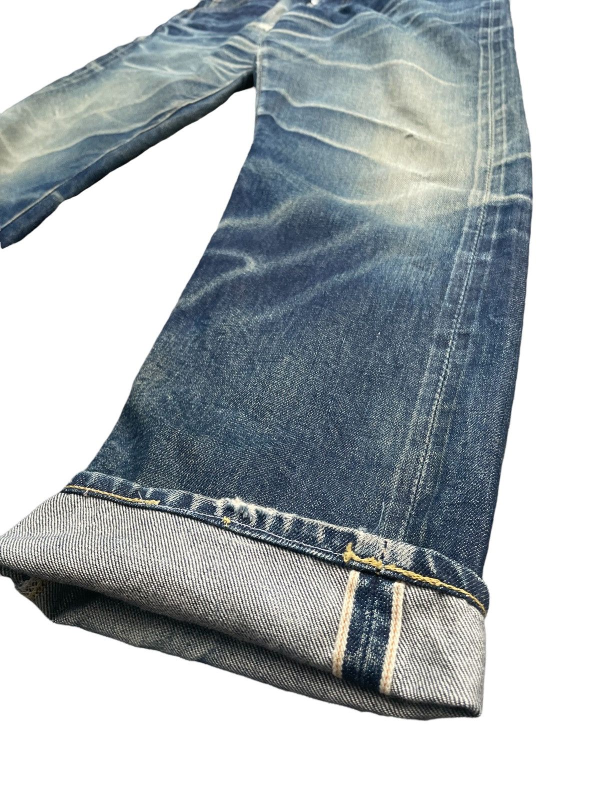 RESOLUTE × Vintage Vintage Resolute Selvedge Denim Distresed Rework Size US 29 - 4 Thumbnail