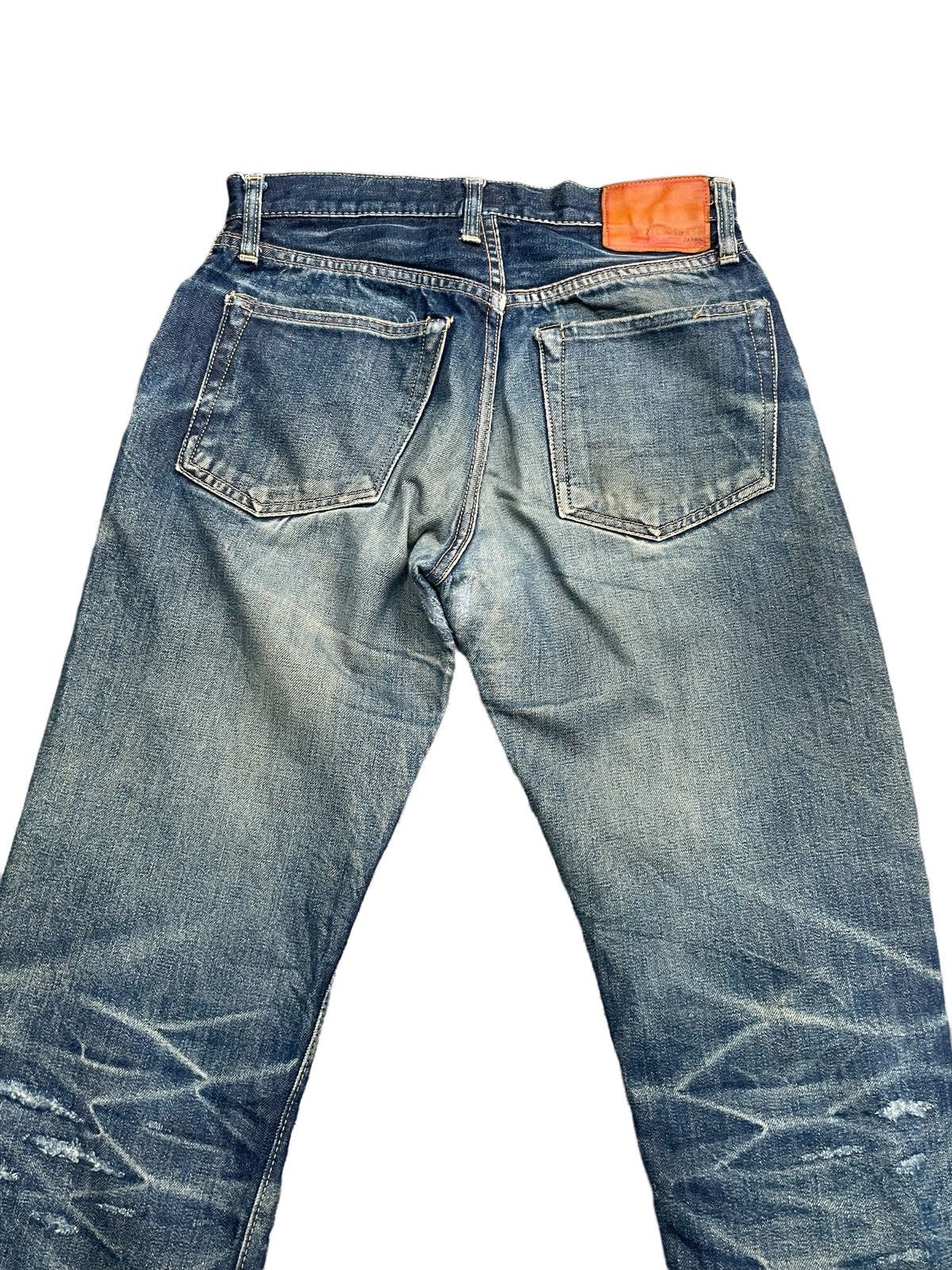 RESOLUTE × Vintage Vintage Resolute Selvedge Denim Distresed Rework Size US 29 - 15 Thumbnail