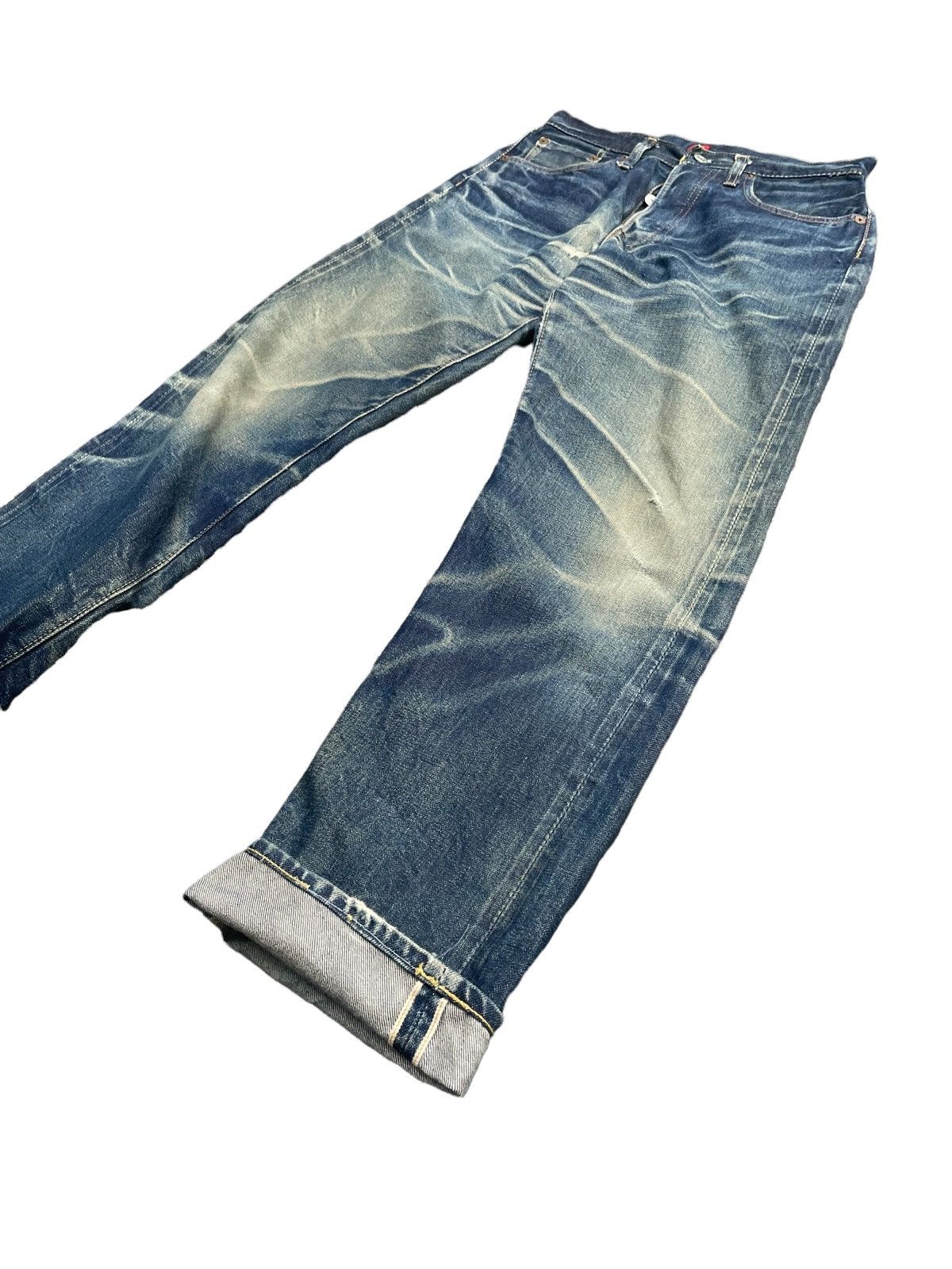 RESOLUTE × Vintage Vintage Resolute Selvedge Denim Distresed Rework Size US 29 - 3 Thumbnail