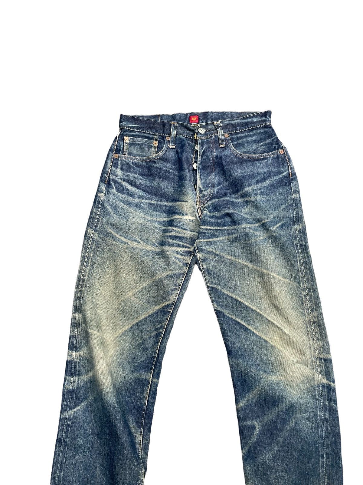 RESOLUTE × Vintage Vintage Resolute Selvedge Denim Distresed Rework Size US 29 - 5 Thumbnail