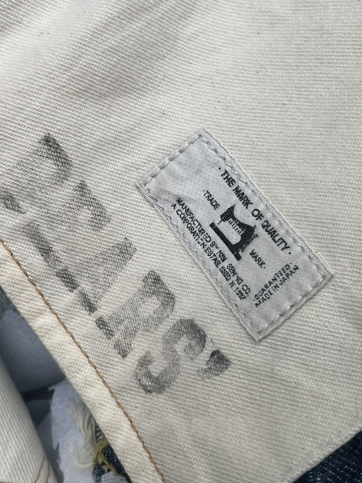 RESOLUTE × Vintage Vintage Resolute Selvedge Denim Distresed Rework Size US 29 - 23 Thumbnail