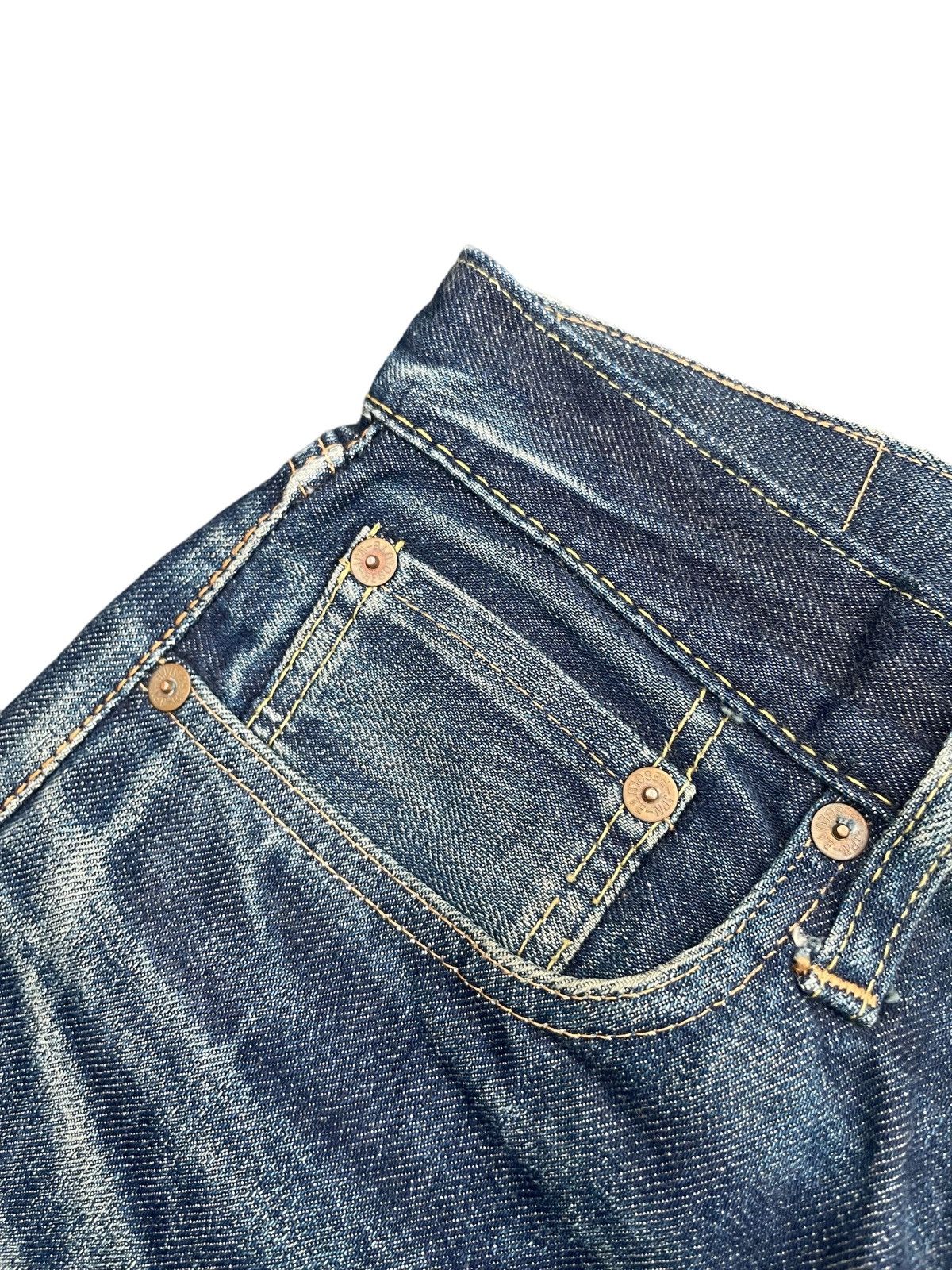 RESOLUTE × Vintage Vintage Resolute Selvedge Denim Distresed Rework Size US 29 - 10 Thumbnail