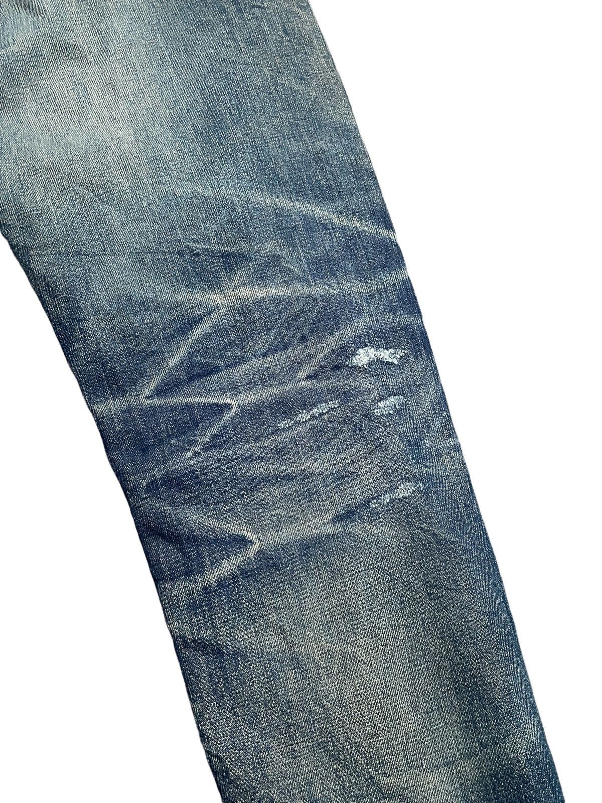 RESOLUTE × Vintage Vintage Resolute Selvedge Denim Distresed Rework Size US 29 - 13 Thumbnail