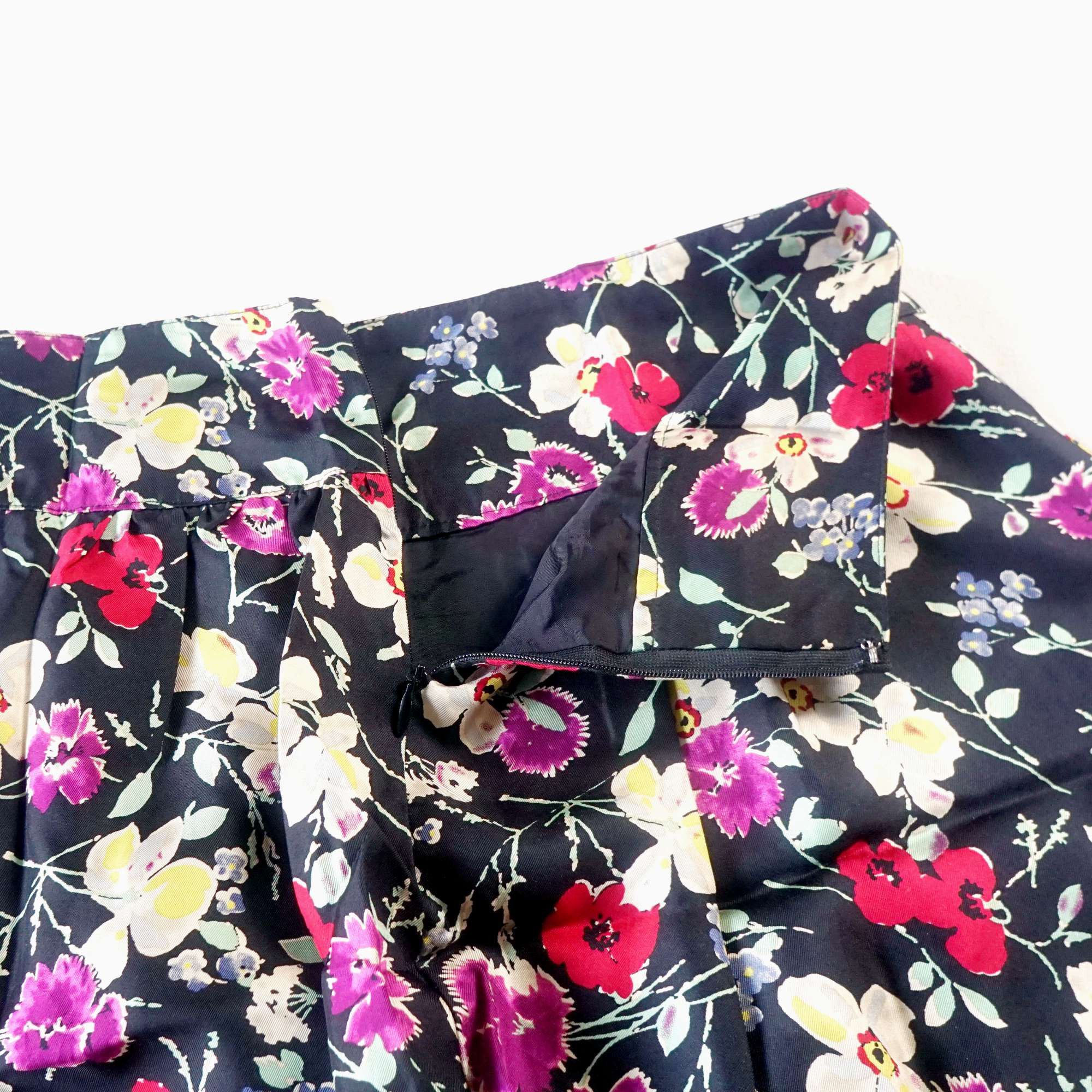 Rebecca Taylor REBECCA TAYLOR Floral Design Pleated Silk Skirt Size 26" / US 2 / IT 38 - 5 Thumbnail