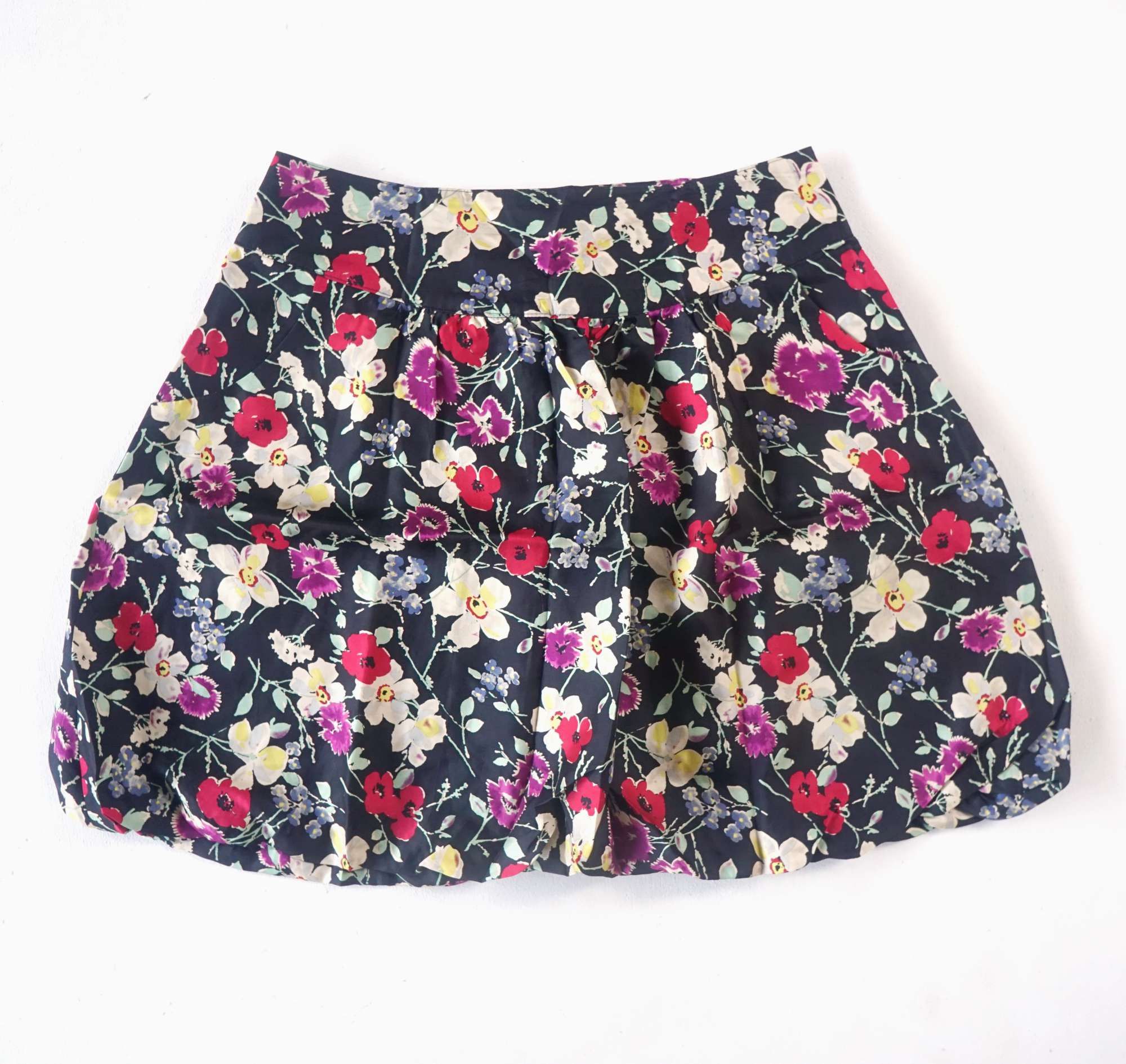 Rebecca Taylor REBECCA TAYLOR Floral Design Pleated Silk Skirt Size 26" / US 2 / IT 38 - 2 Thumbnail