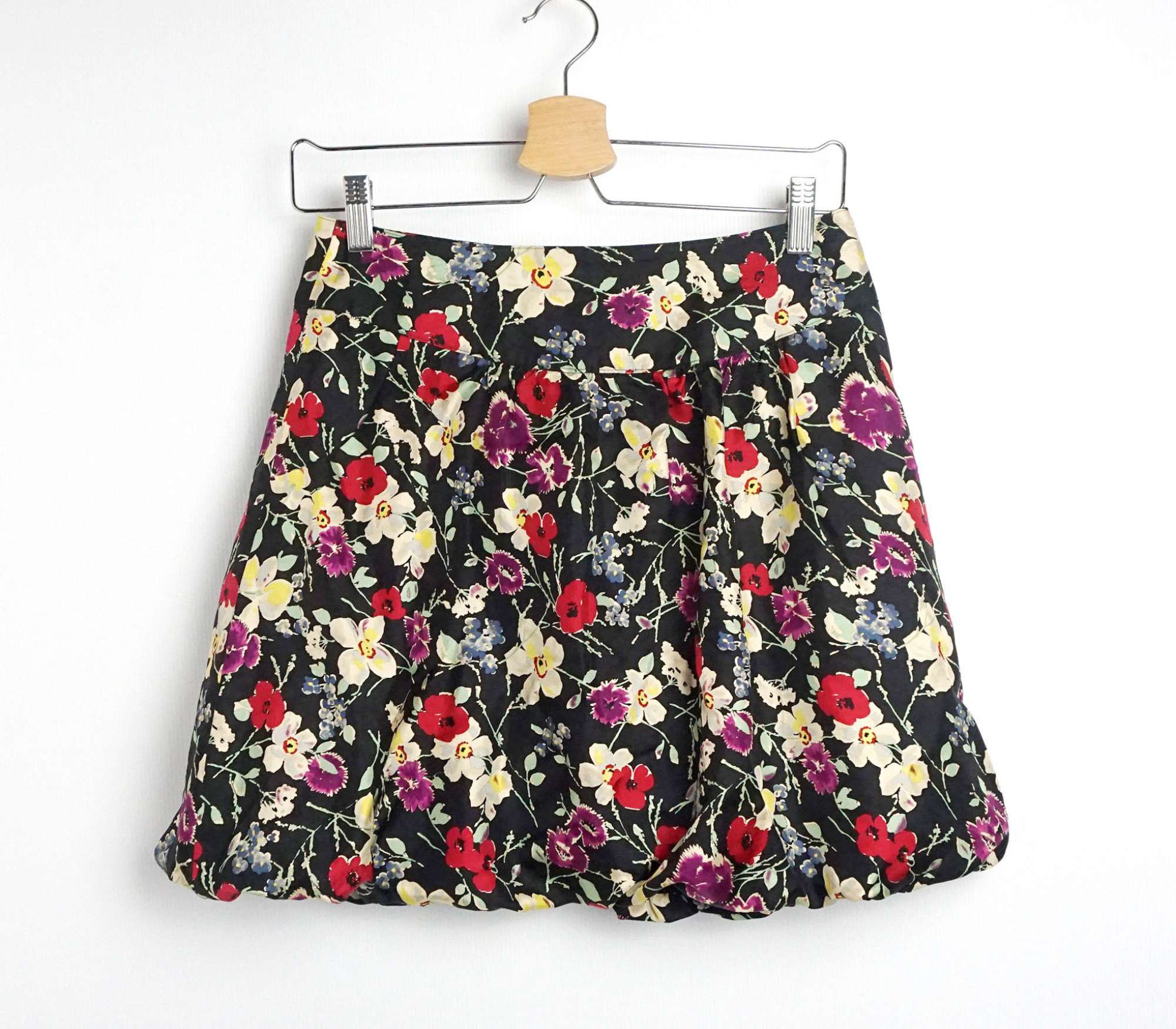 Rebecca Taylor REBECCA TAYLOR Floral Design Pleated Silk Skirt Size 26" / US 2 / IT 38 - 1 Thumbnail
