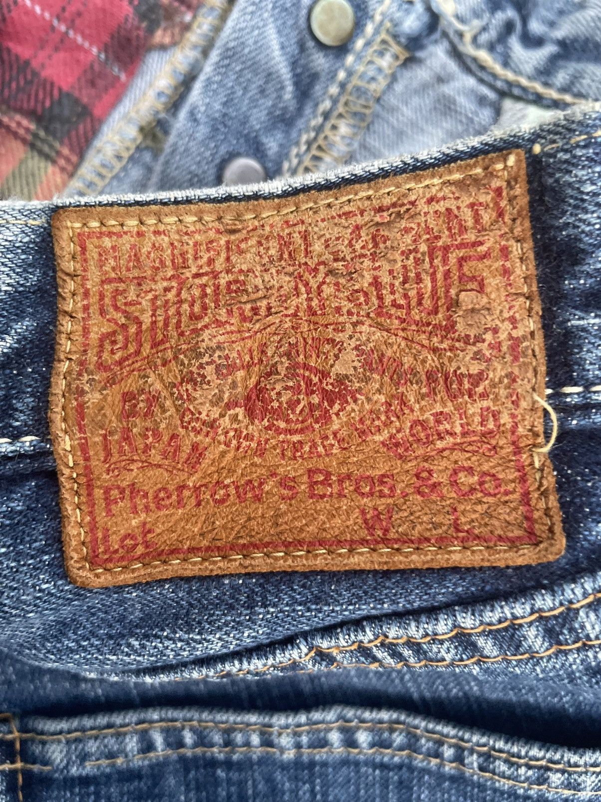Japanese Brand × Pherrow's × Vintage Vintage Pherrows Stormy Blue Selvedge Denim Size US 29 - 11 Thumbnail