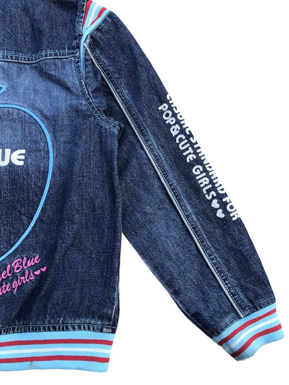 Hysteric Glamour × Japanese Brand × Vintage Angel Blue 1990s Apple Happy Mate Cute Girls Jacket Size S / US 4 / IT 40 - 4 Thumbnail