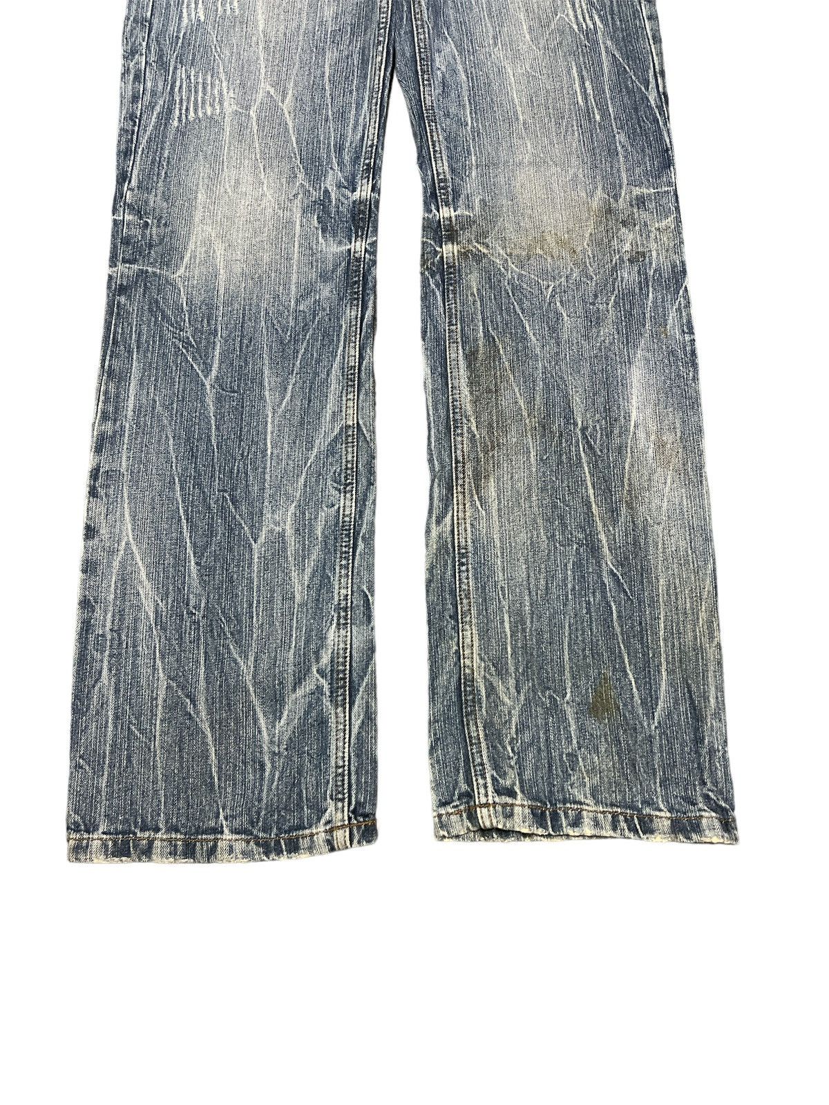 Japanese Brand × Vintage FIRE🔥OIL CAKE DISTRESSED DENIM PANT Size US 32 / EU 48 - 3 Thumbnail