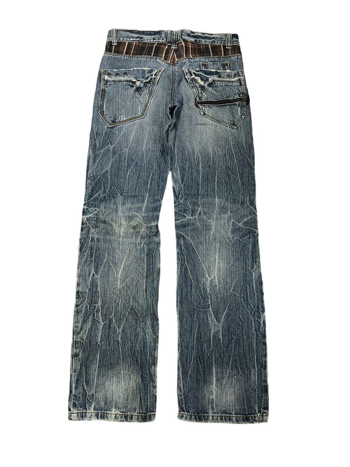 Japanese Brand × Vintage FIRE🔥OIL CAKE DISTRESSED DENIM PANT Size US 32 / EU 48 - 6 Thumbnail