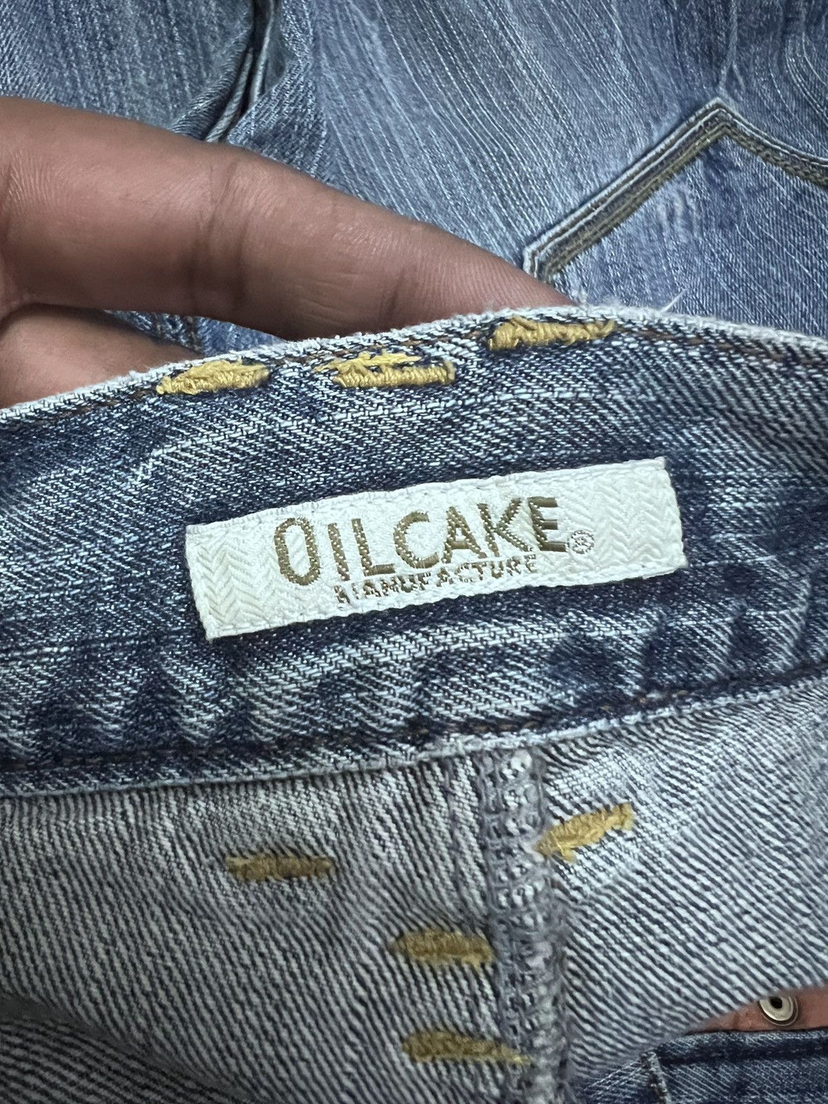 Japanese Brand × Vintage FIRE🔥OIL CAKE DISTRESSED DENIM PANT Size US 32 / EU 48 - 7 Thumbnail