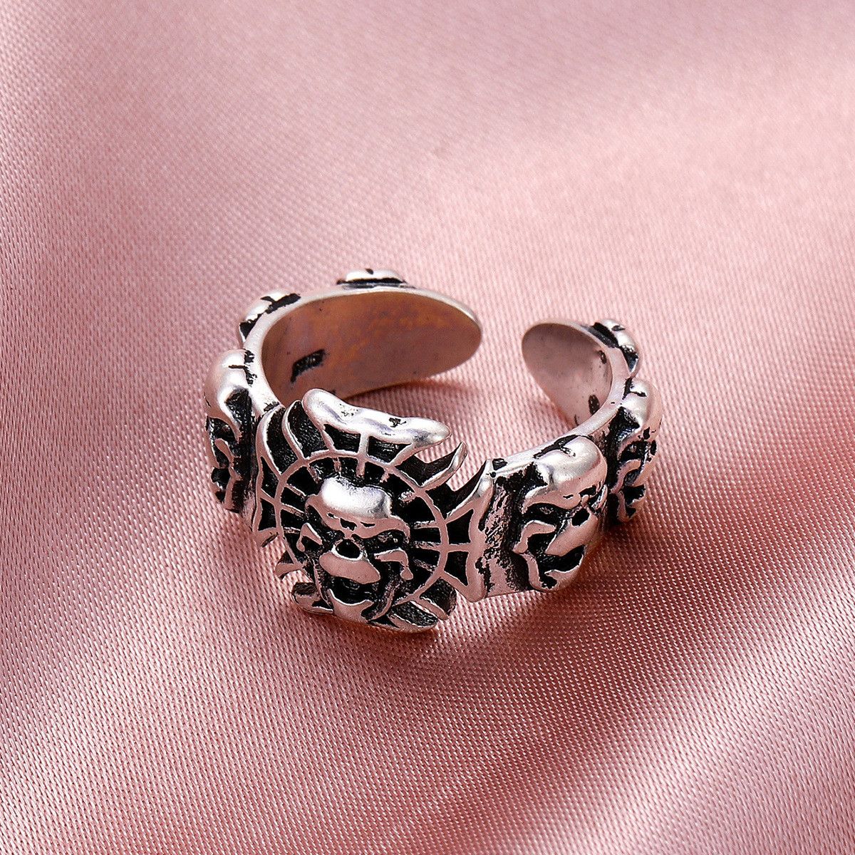 Jewelry Skull Open Ring Size ONE SIZE - 7 Thumbnail
