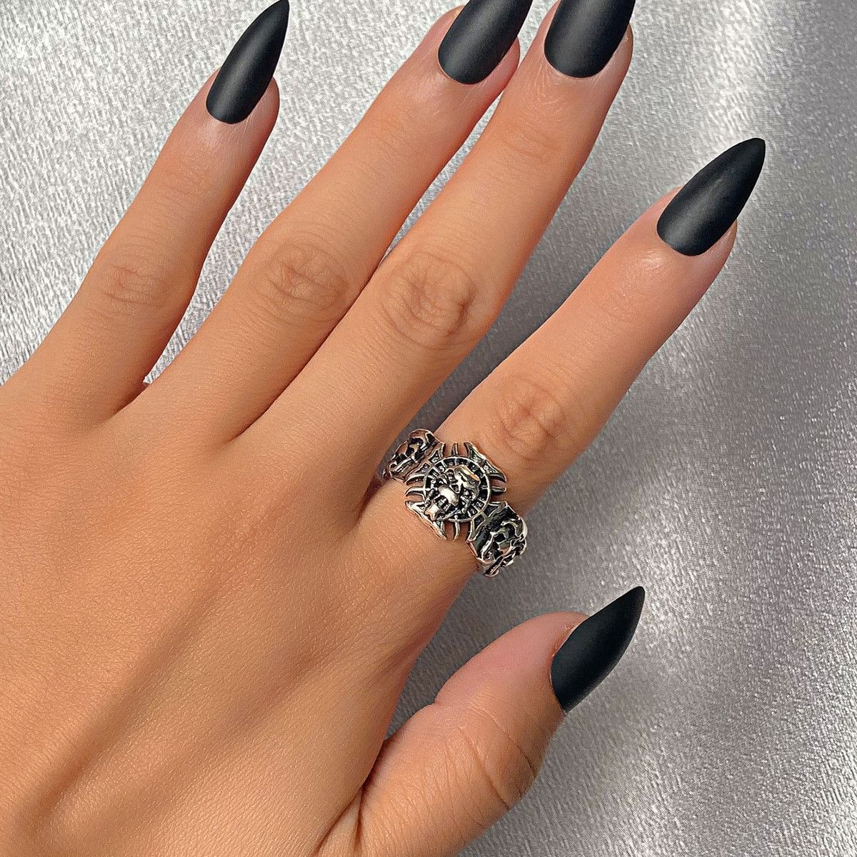 Jewelry Skull Open Ring Size ONE SIZE - 1 Thumbnail