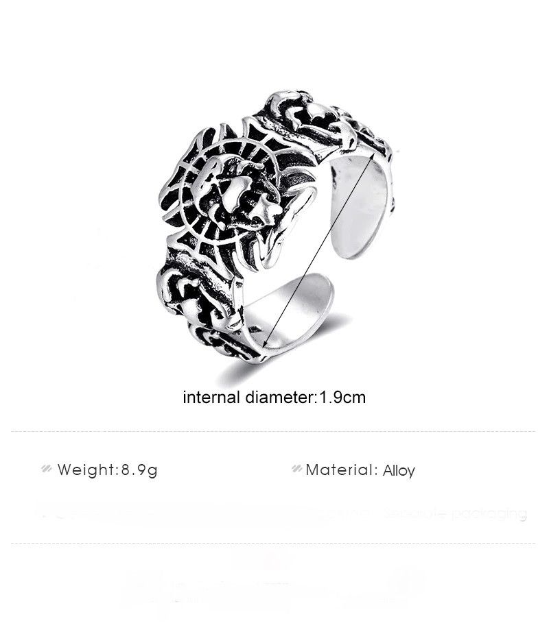Jewelry Skull Open Ring Size ONE SIZE - 6 Thumbnail