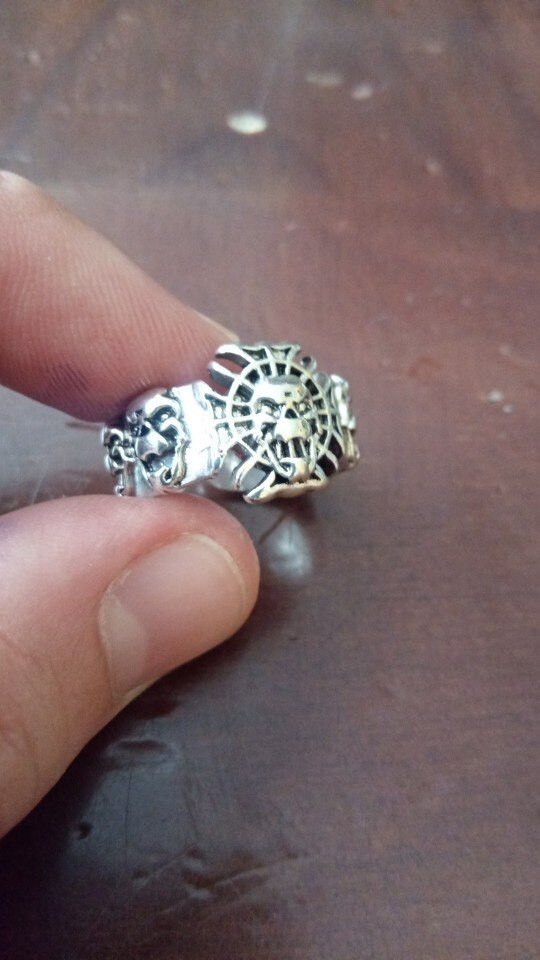 Jewelry Skull Open Ring Size ONE SIZE - 2 Thumbnail