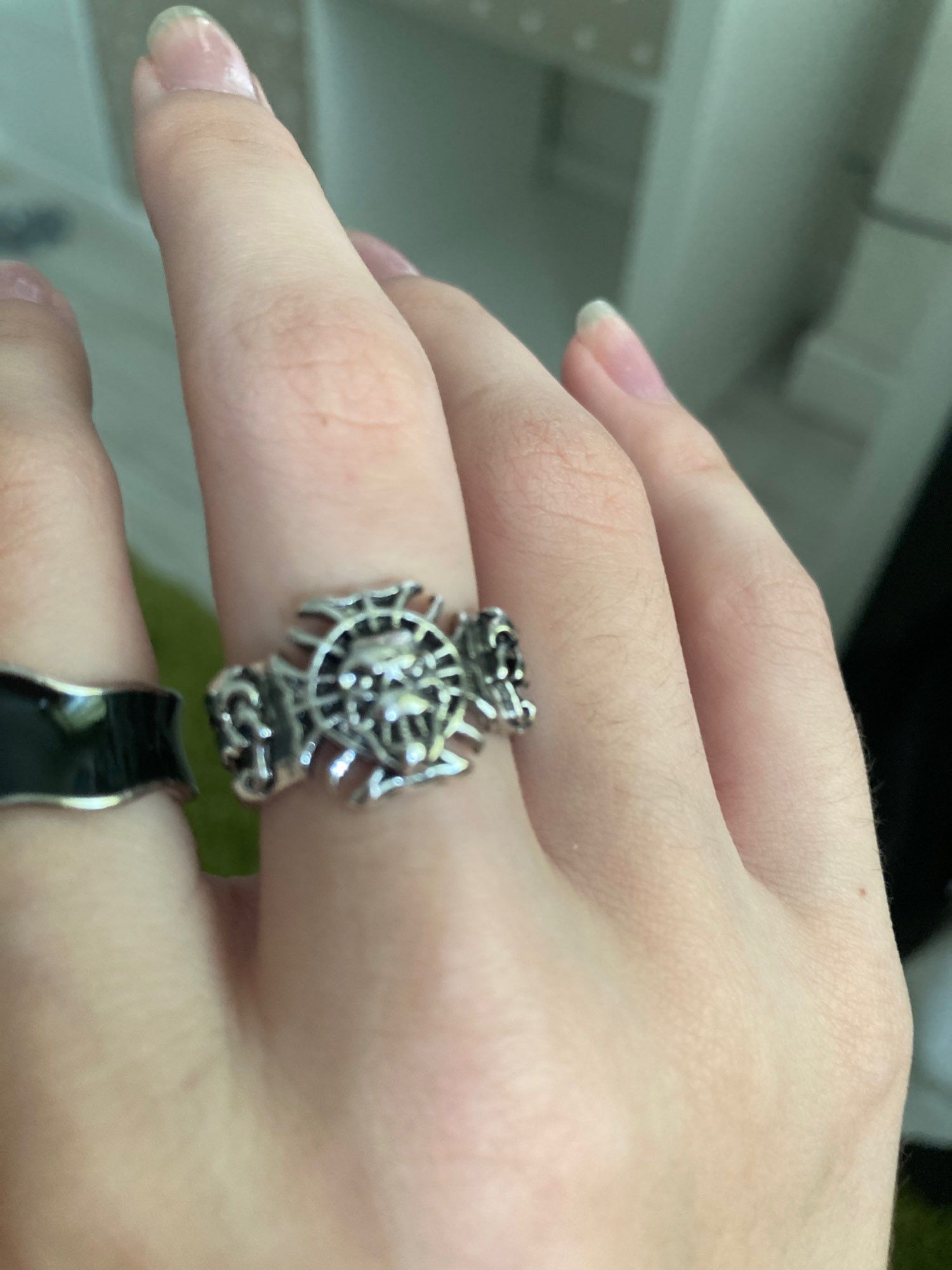 Jewelry Skull Open Ring Size ONE SIZE - 4 Thumbnail