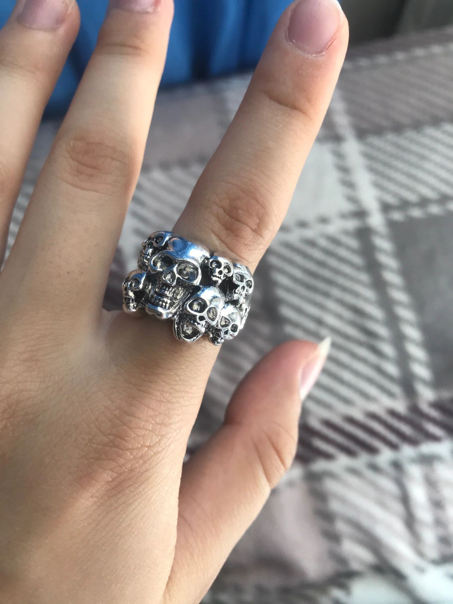 Jewelry Skull Open Ring Size ONE SIZE - 3 Thumbnail