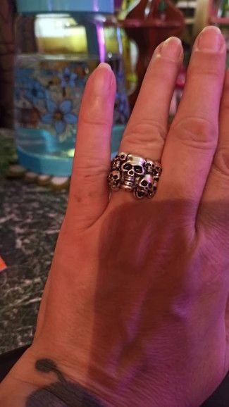 Jewelry Skull Open Ring Size ONE SIZE - 4 Thumbnail