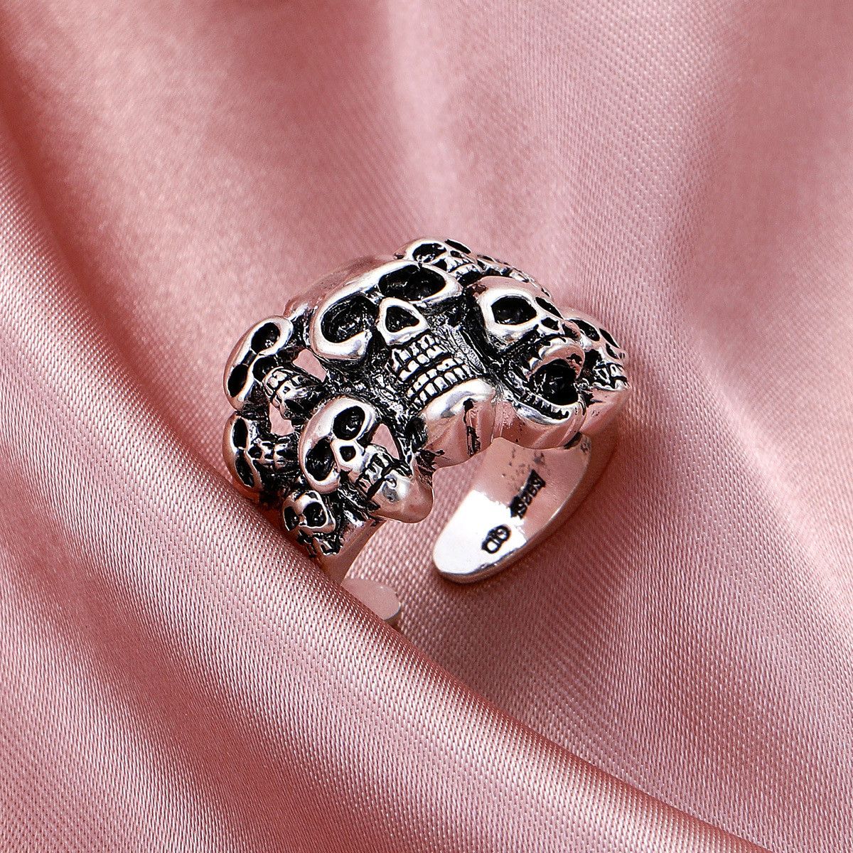 Jewelry Skull Open Ring Size ONE SIZE - 8 Thumbnail
