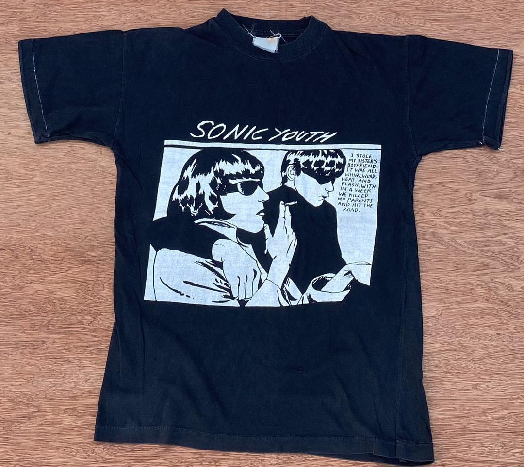 image of Band Tees x Rock Tees Vintage 90's Band Sonic Youth ( A 19 ) in Black, Men's (Size Small)