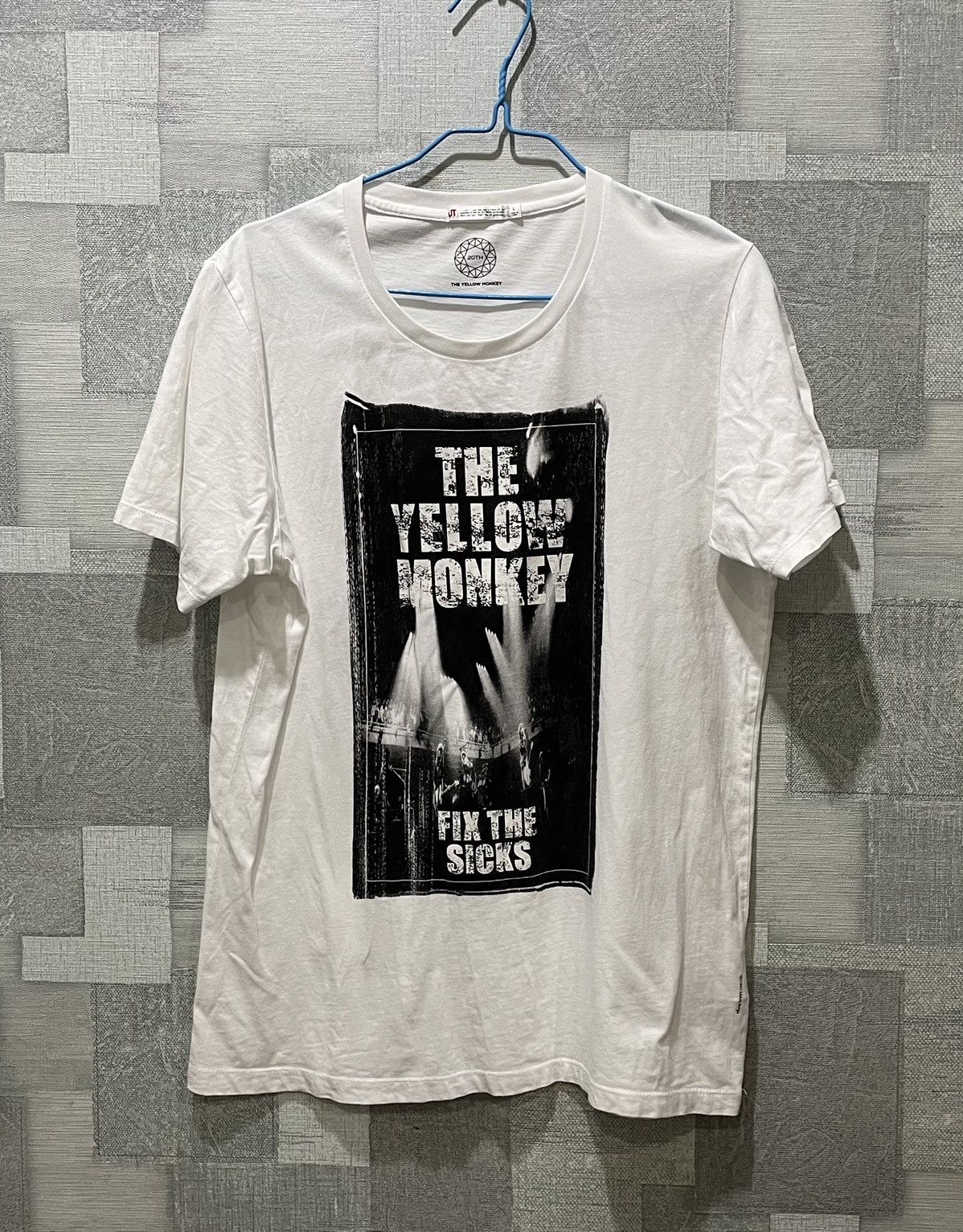image of Band Tees x Tour Tee The Yellow Monkey Z -2 Fix The Sicks in White, Men's (Size Large)