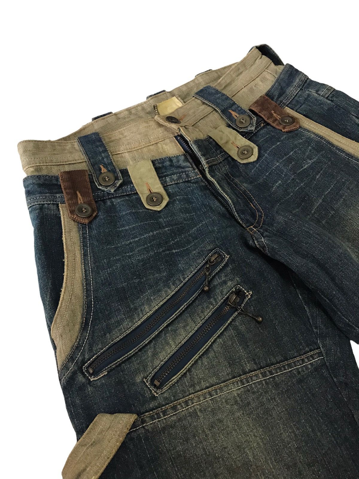 Japanese Brand Multi Pocket by Gumu Intl Bondage Baggy Denim Jeans Size US 30 / EU 46 - 9 Thumbnail