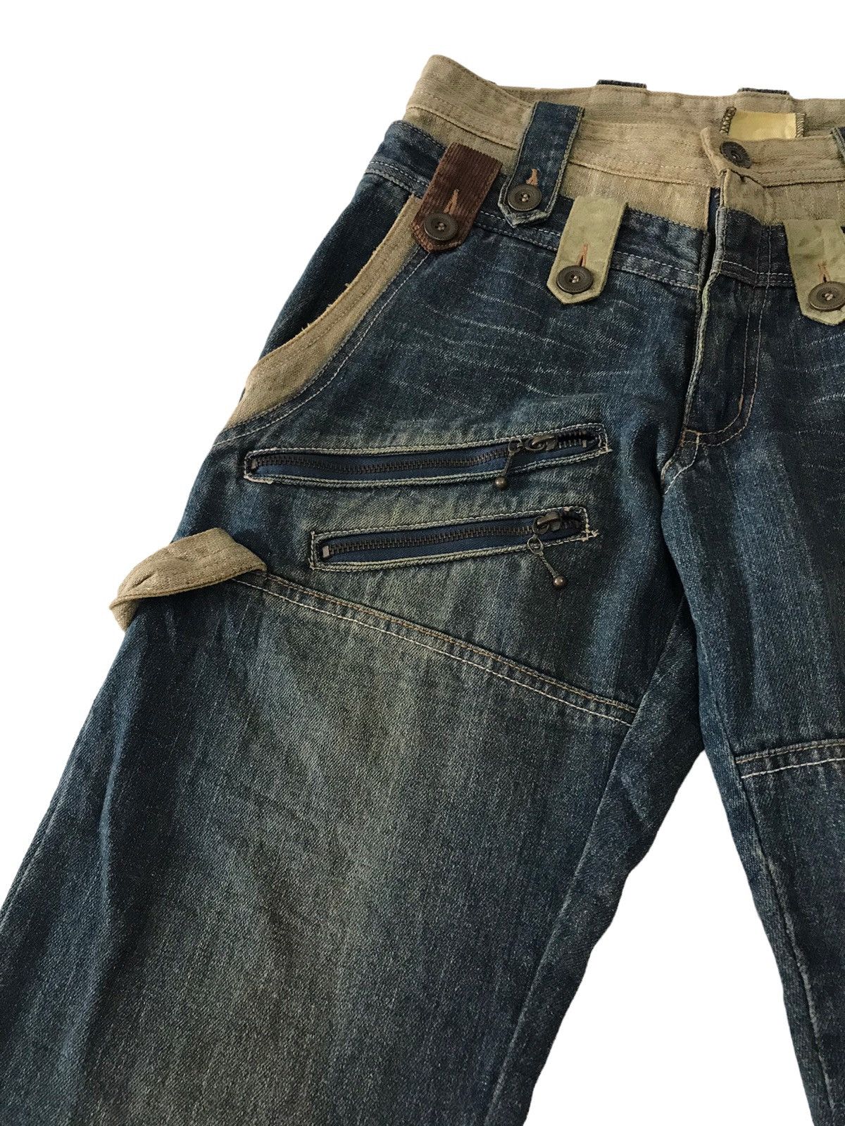 Japanese Brand Multi Pocket by Gumu Intl Bondage Baggy Denim Jeans Size US 30 / EU 46 - 8 Thumbnail