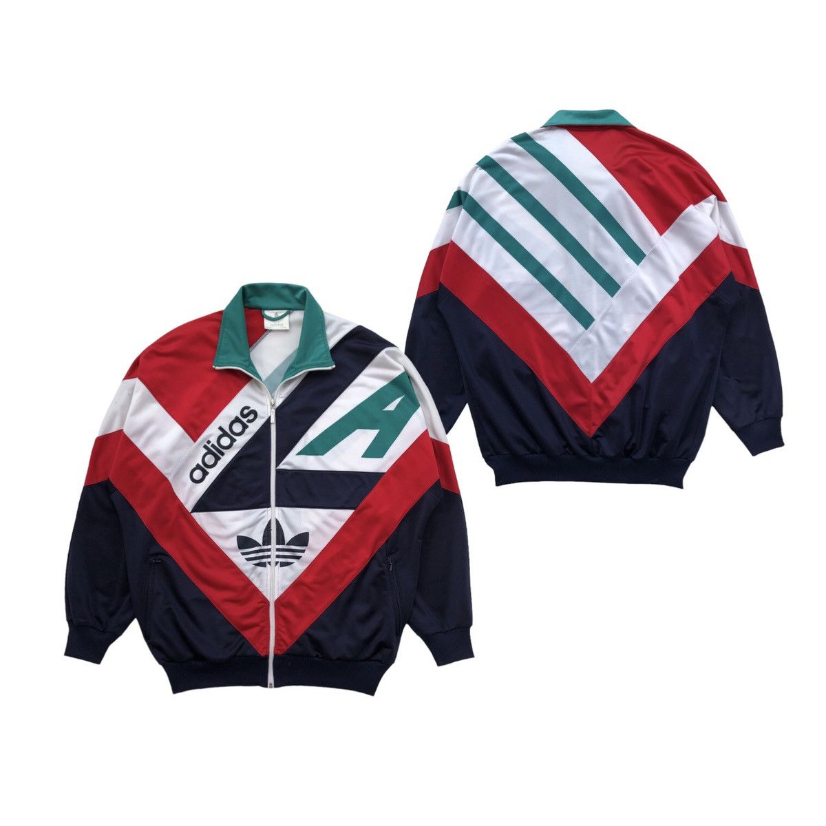 Vintage 90s Adidas Colour Block Track Jacket Outerwear