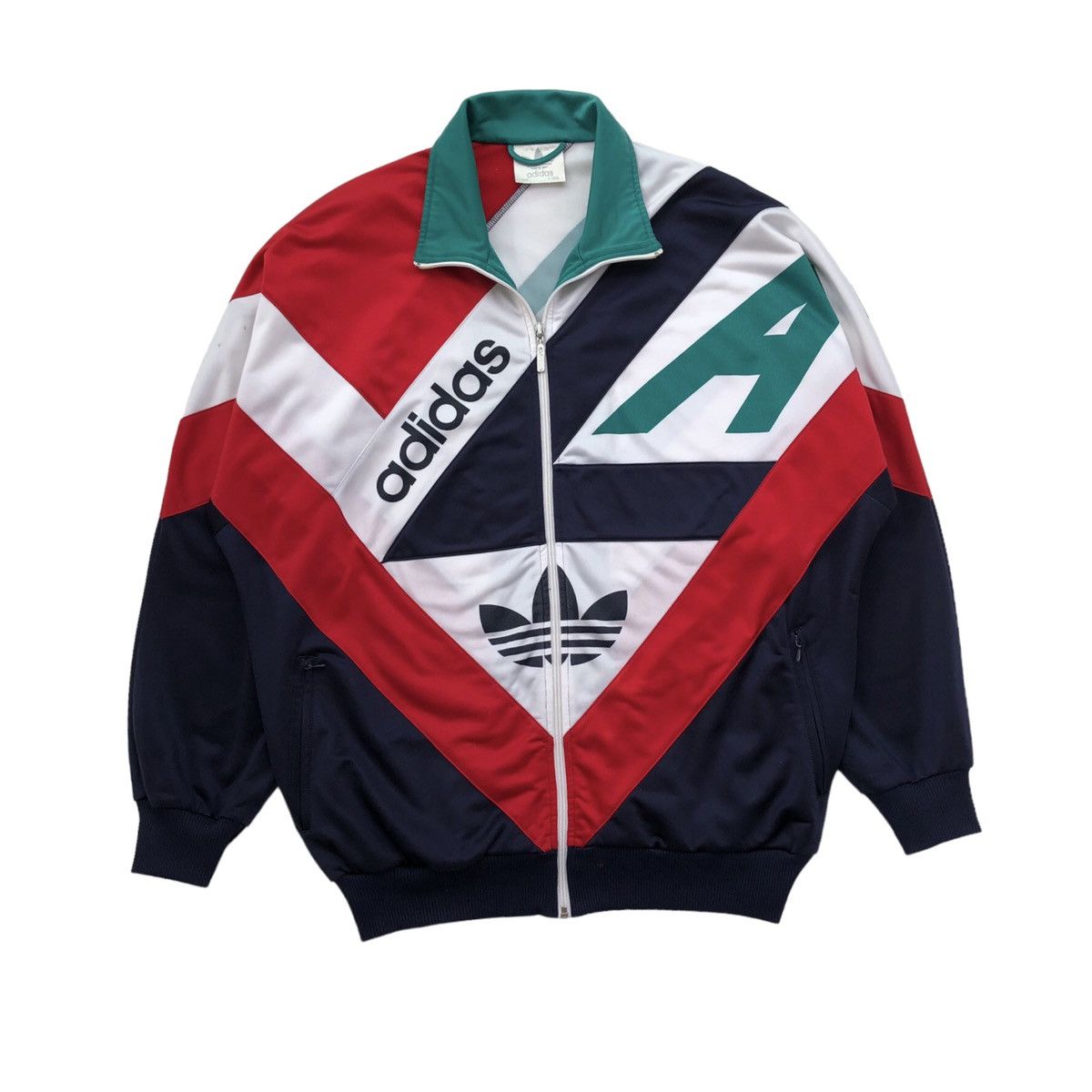 Adidas Vintage 90s Adidas Colour Block Track Jacket Size US L / EU 52-54 / 3 - 3 Thumbnail