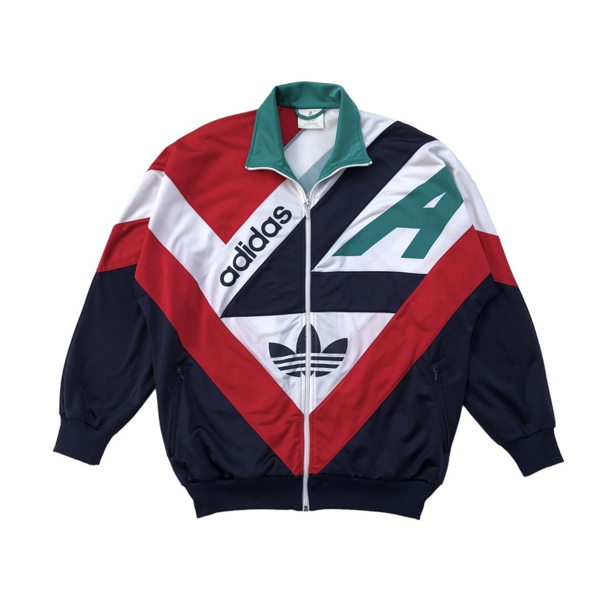 Adidas Vintage 90s Adidas Colour Block Track Jacket Size US L / EU 52-54 / 3 - 10 Thumbnail