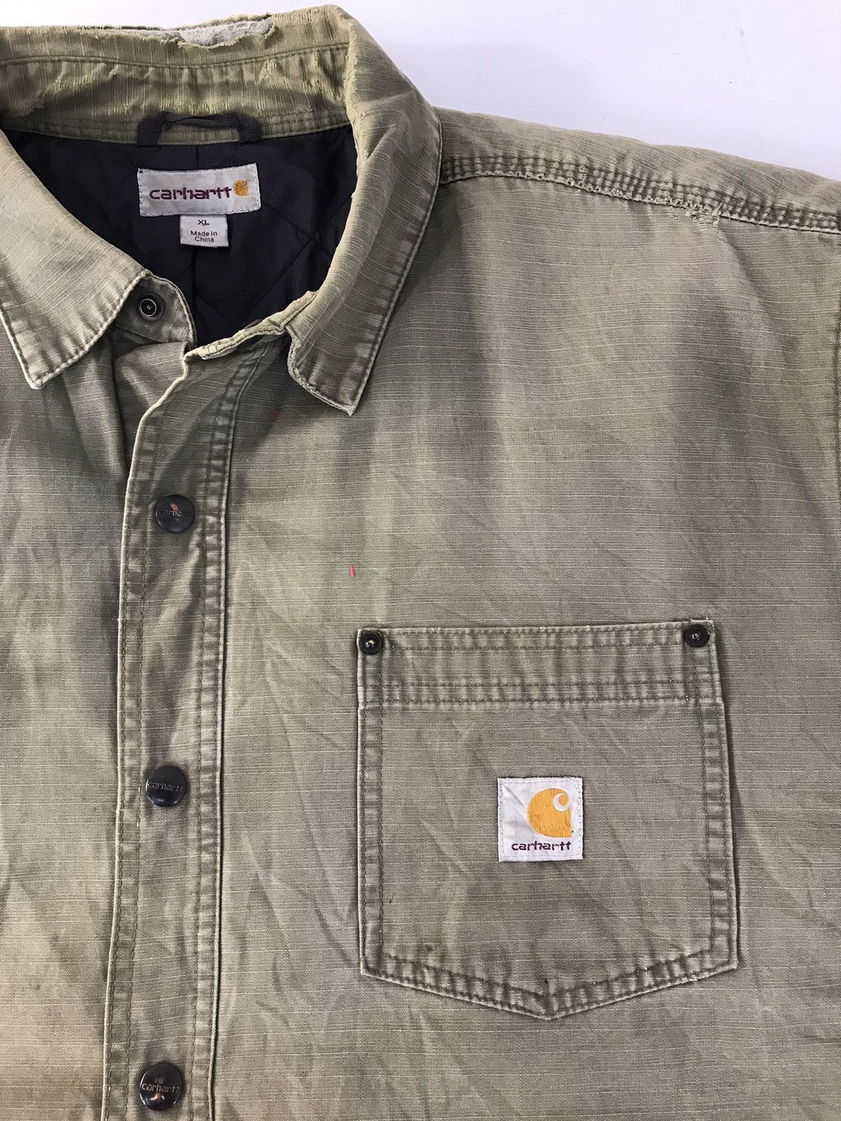 Carhartt × Vintage Distressed Rugged Carhartt Workwear Denim Jacket R065j Size US XL / EU 56 / 4 - 3 Thumbnail