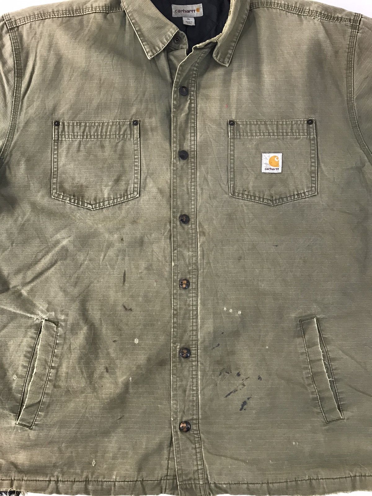 Carhartt × Vintage Distressed Rugged Carhartt Workwear Denim Jacket R065j Size US XL / EU 56 / 4 - 2 Thumbnail