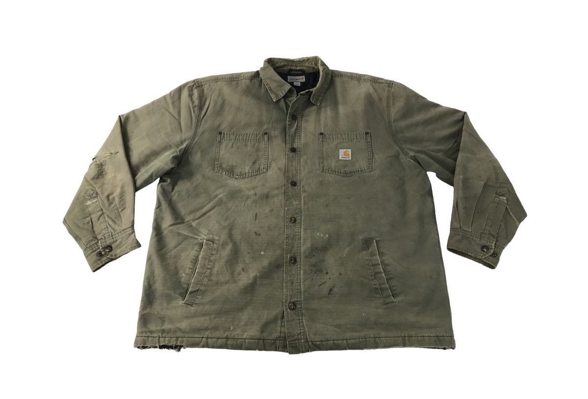 Carhartt × Vintage Distressed Rugged Carhartt Workwear Denim Jacket R065j Size US XL / EU 56 / 4 - 1 Thumbnail