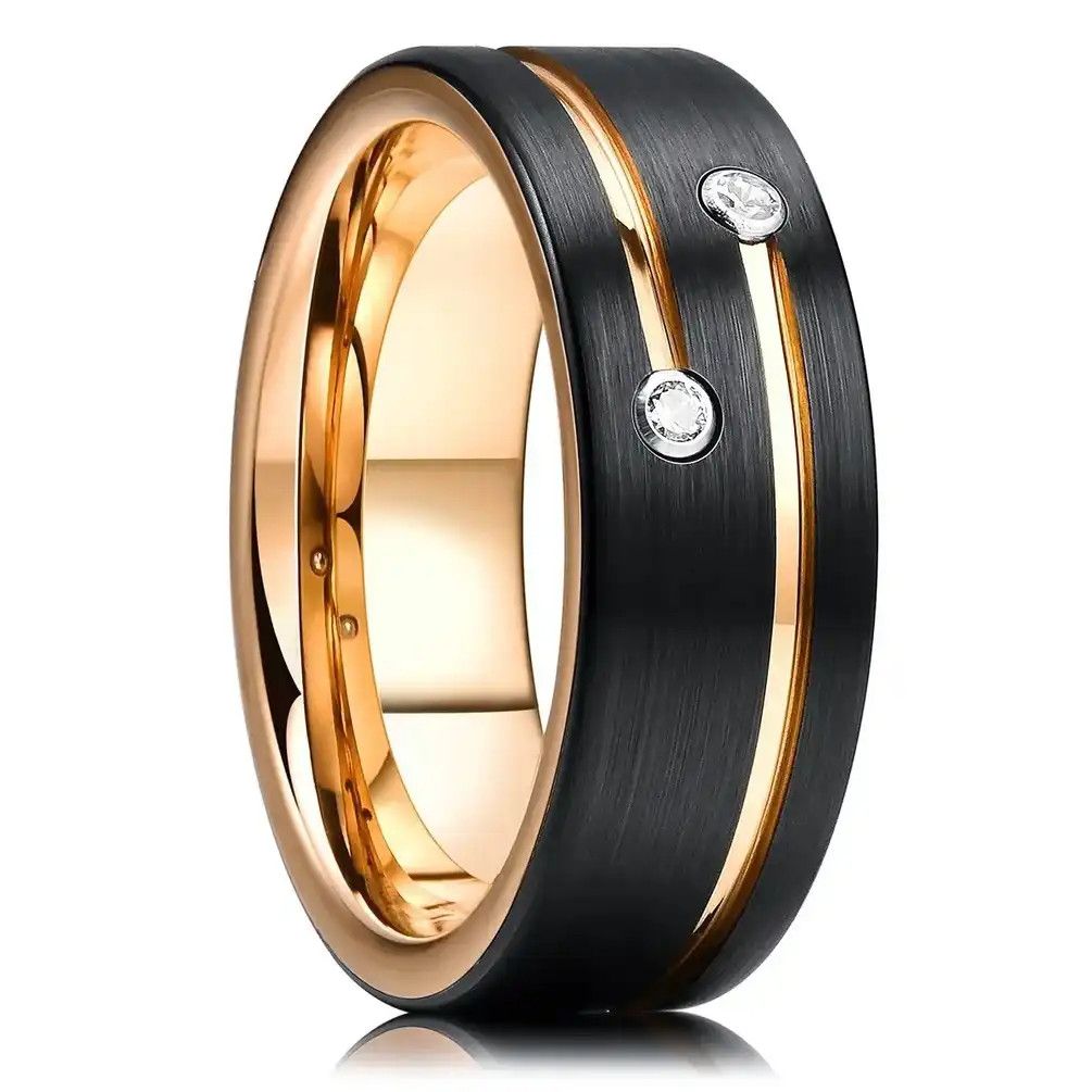 Jewelry 8mm Black Polished Ring Size ONE SIZE - 1 Thumbnail