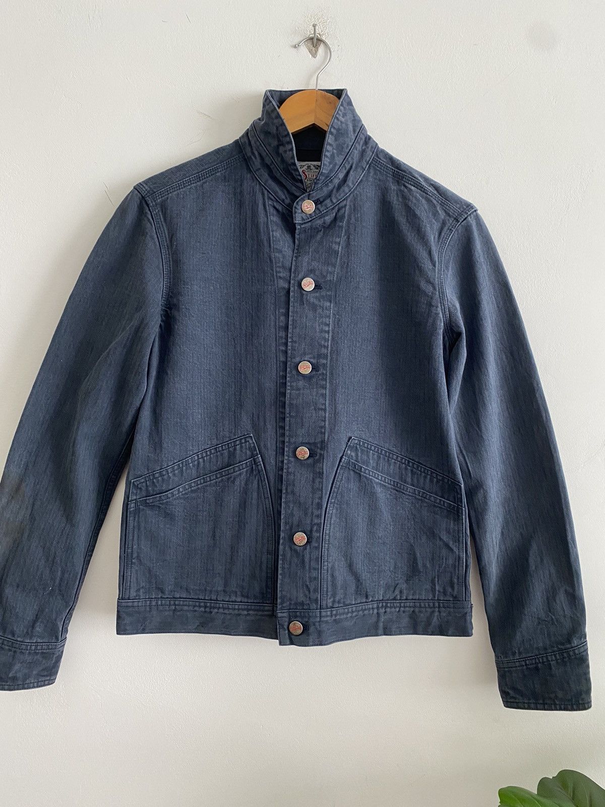 image of Best Offervtg Chore Jacket Union Made Stiff&co.inc in Blue, Men's (Size Medium)