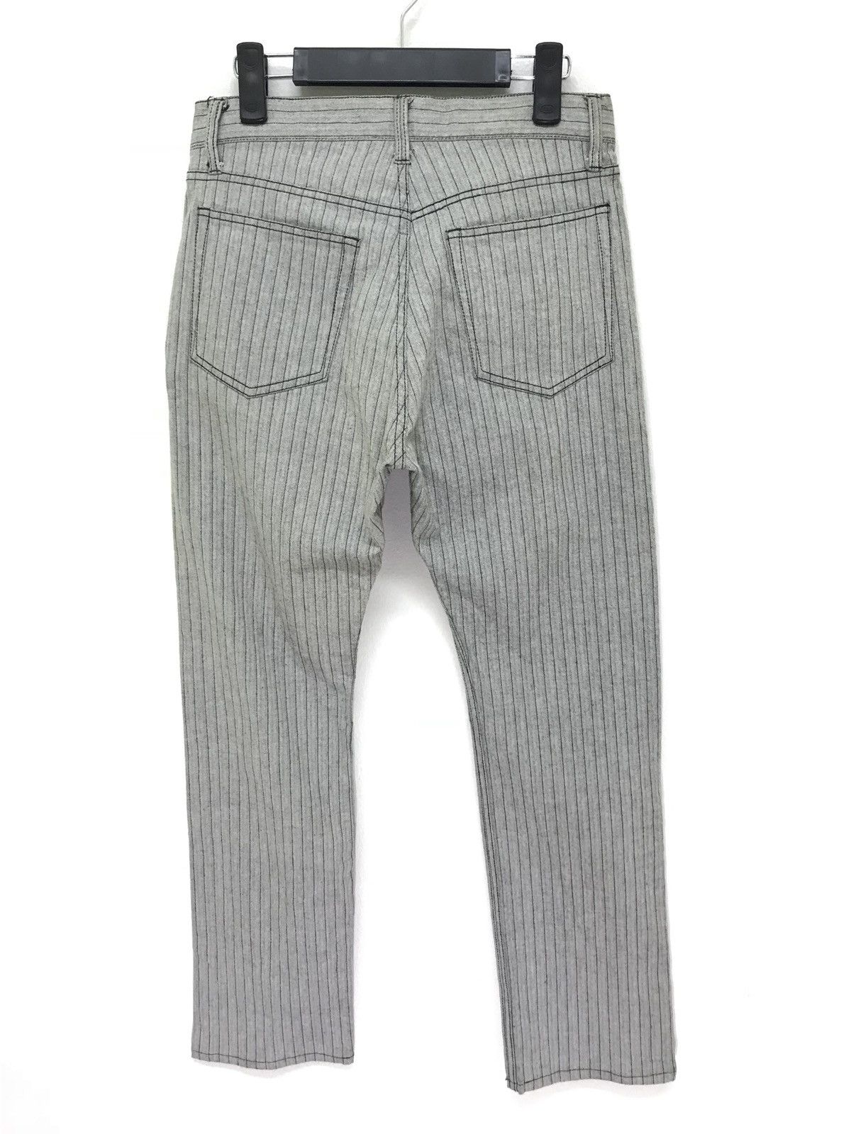 Japanese Brand Root Three Pinstriped Pant Herringbones Stretch Regular Size US 29 - 6 Thumbnail