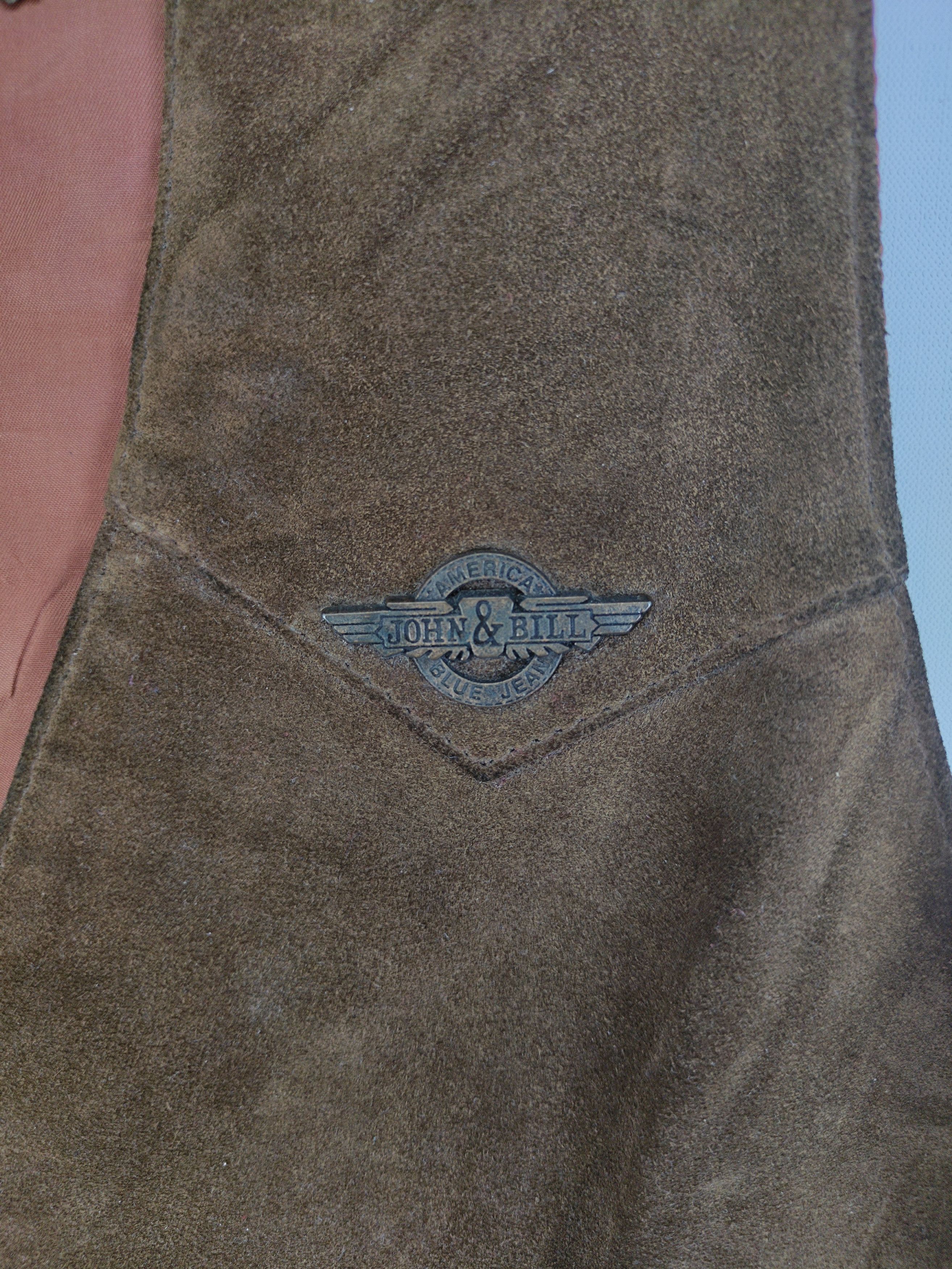 Leather Vintage John&Bill Leather Vest Zipper Size US M / EU 48-50 / 2 - 2 Thumbnail