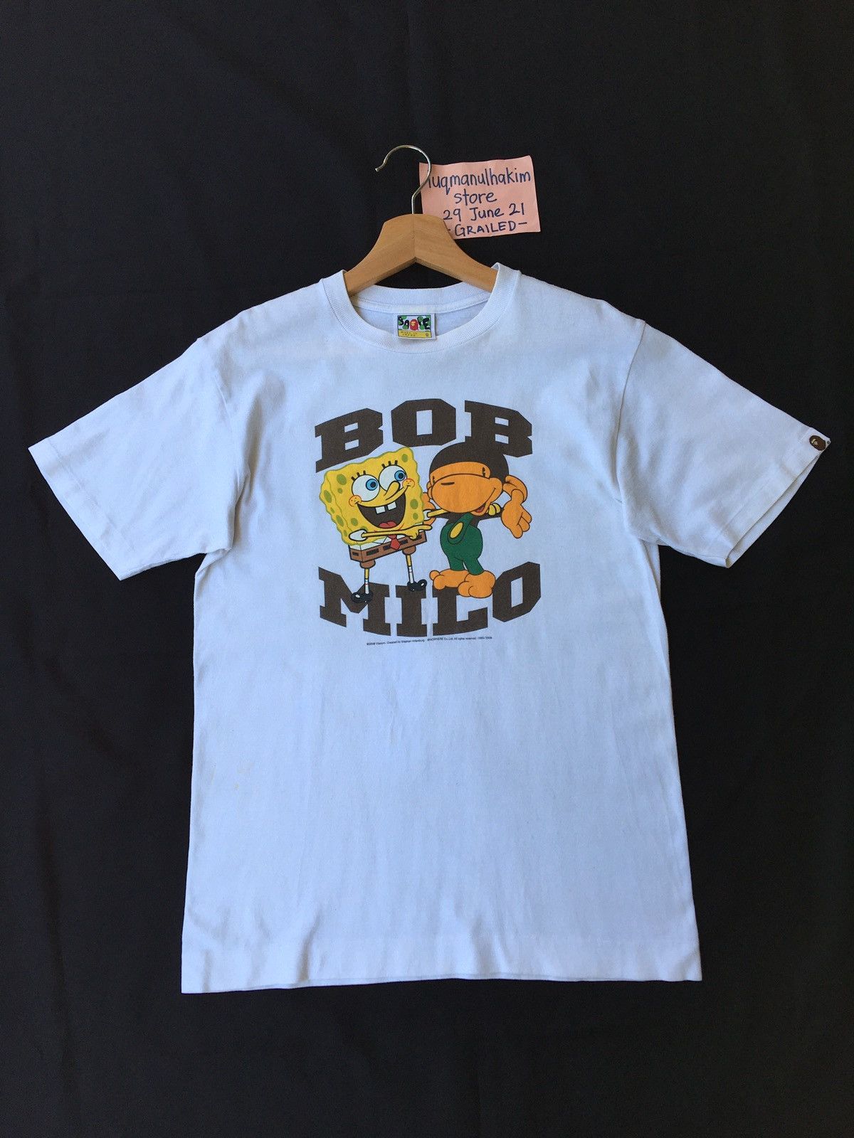Bape × Nickelodeon Bape x SpongeBob SquarePants Bob Milo Tee Size US S / EU 44-46 / 1 - 3 Thumbnail